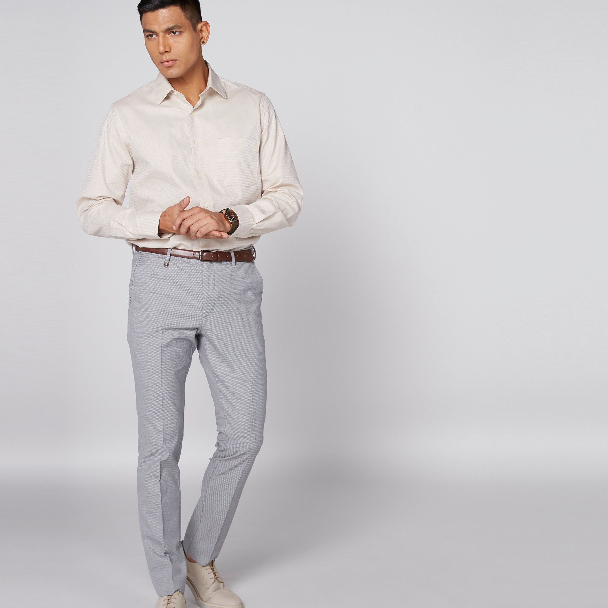بنطال بارز الملمس بجيوب من لوم-men-clothing-bottoms-trousersandchinos-trousers-image-1
