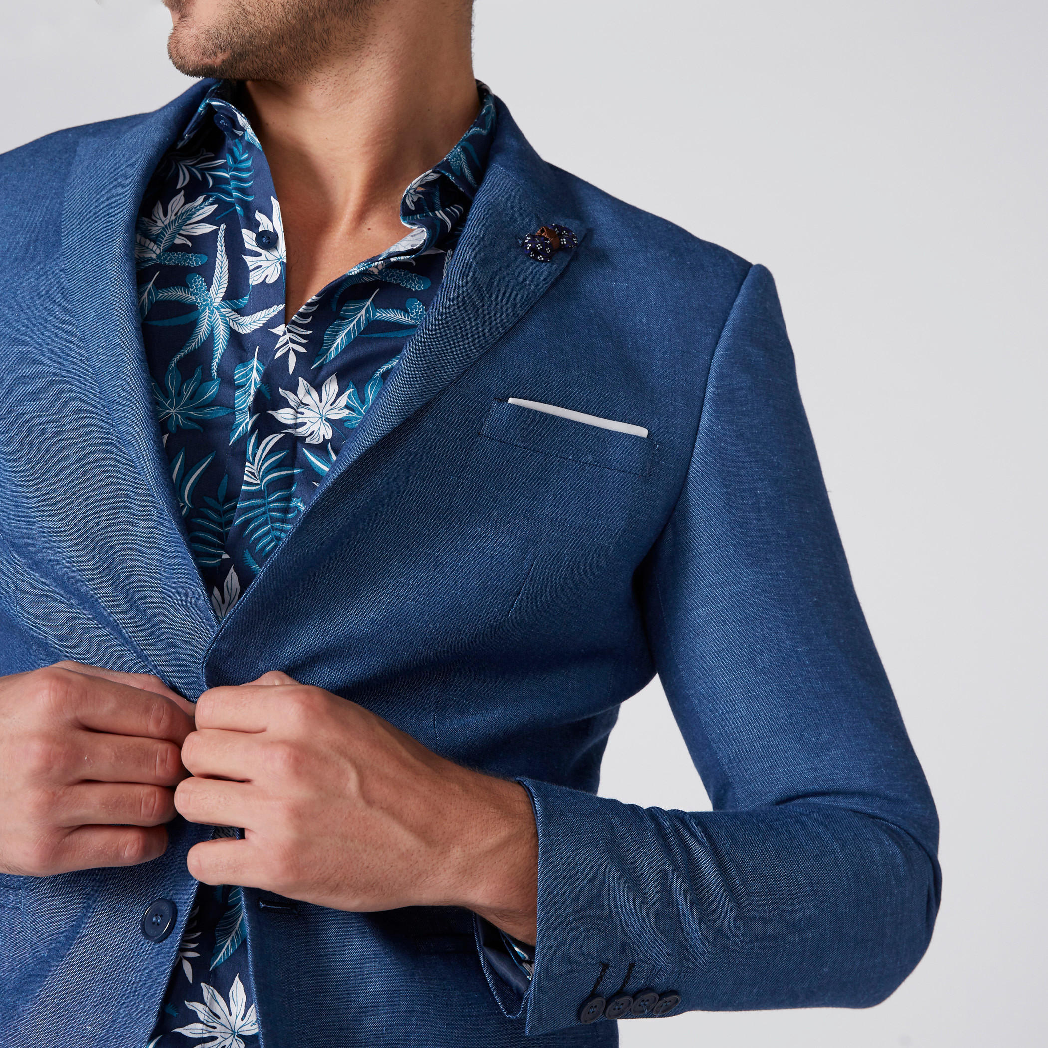 جاكيت بدلة بياقة طويلة وأكمام طويلة من لوم-men-winterwear-jacketsandblazers-image-1