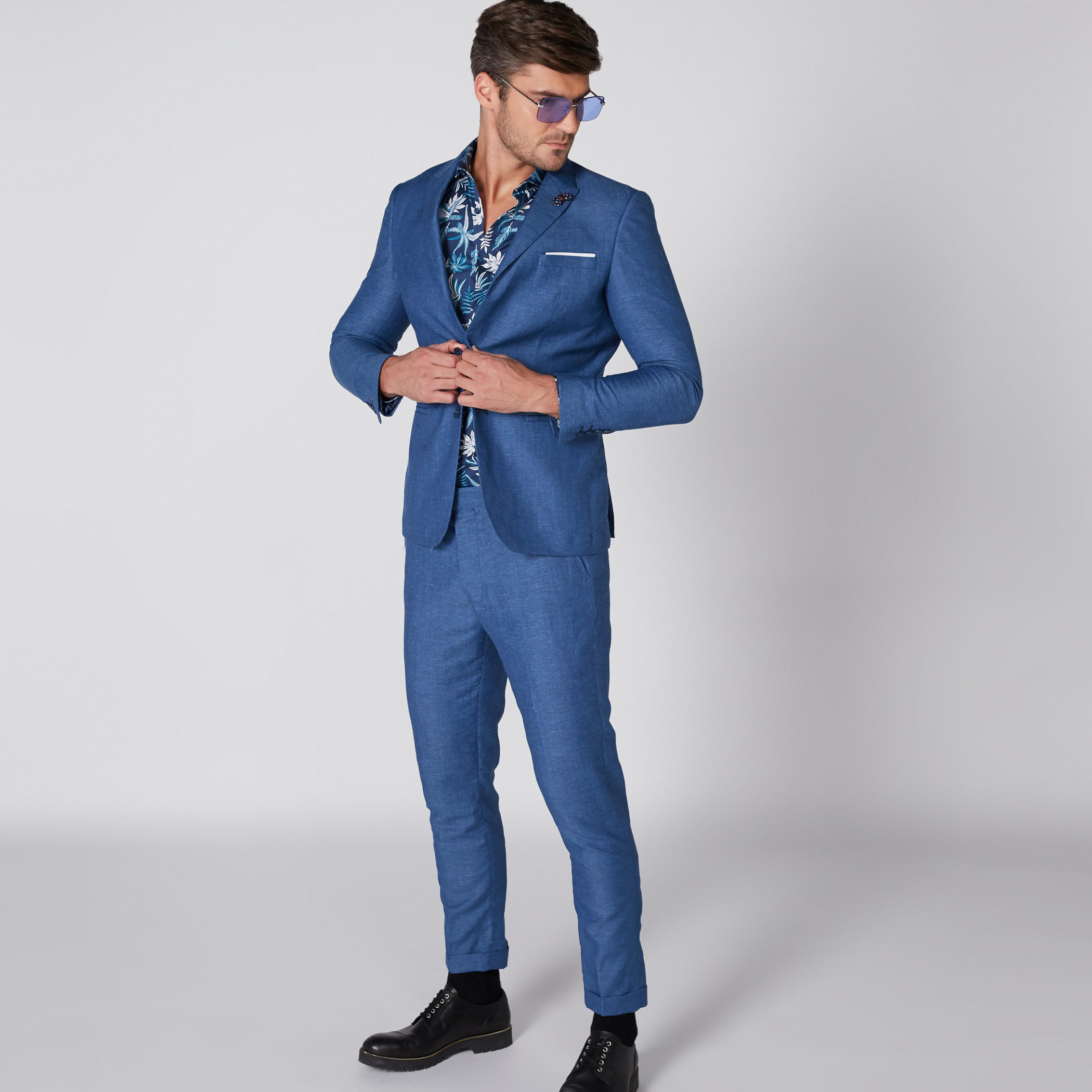 جاكيت بدلة بياقة طويلة وأكمام طويلة من لوم-men-winterwear-jacketsandblazers-image-5