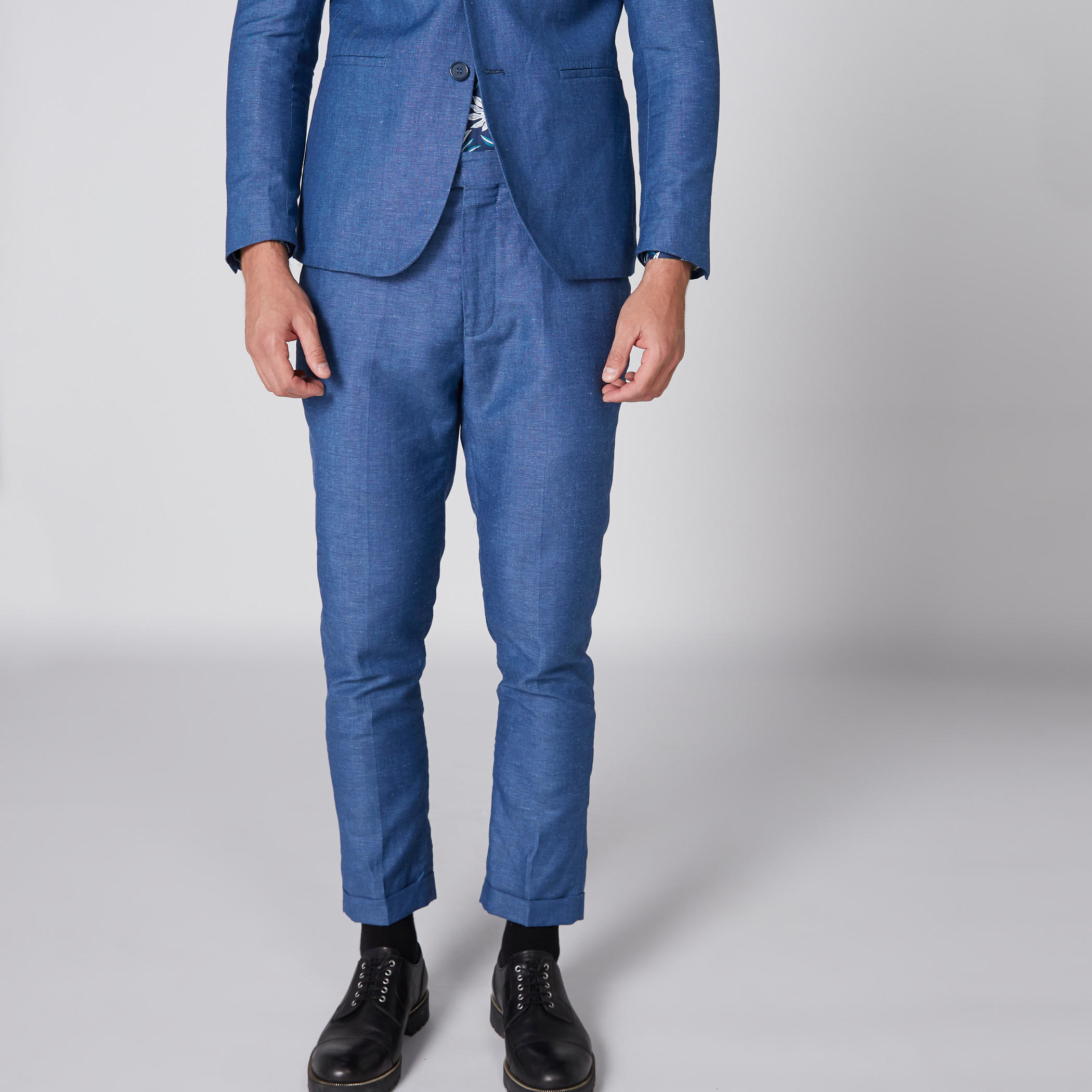 بنطال طويل بزر إغلاق وجيوب من لوم-men-clothing-bottoms-trousersandchinos-trousers-image-1