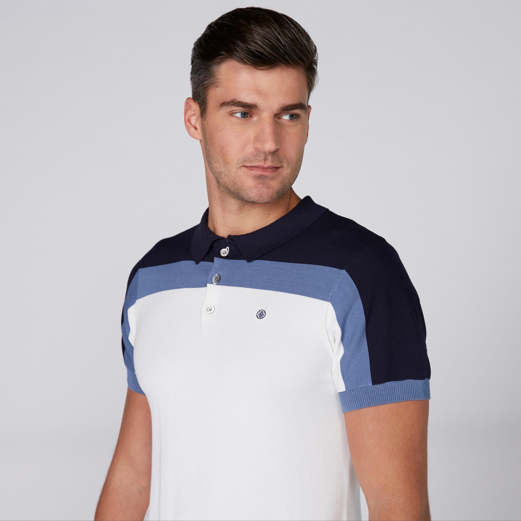 L'Homme Polo Neck T-Shirt with Short Sleeves-men-clothing-tshirtsandpolos-polos-image-1