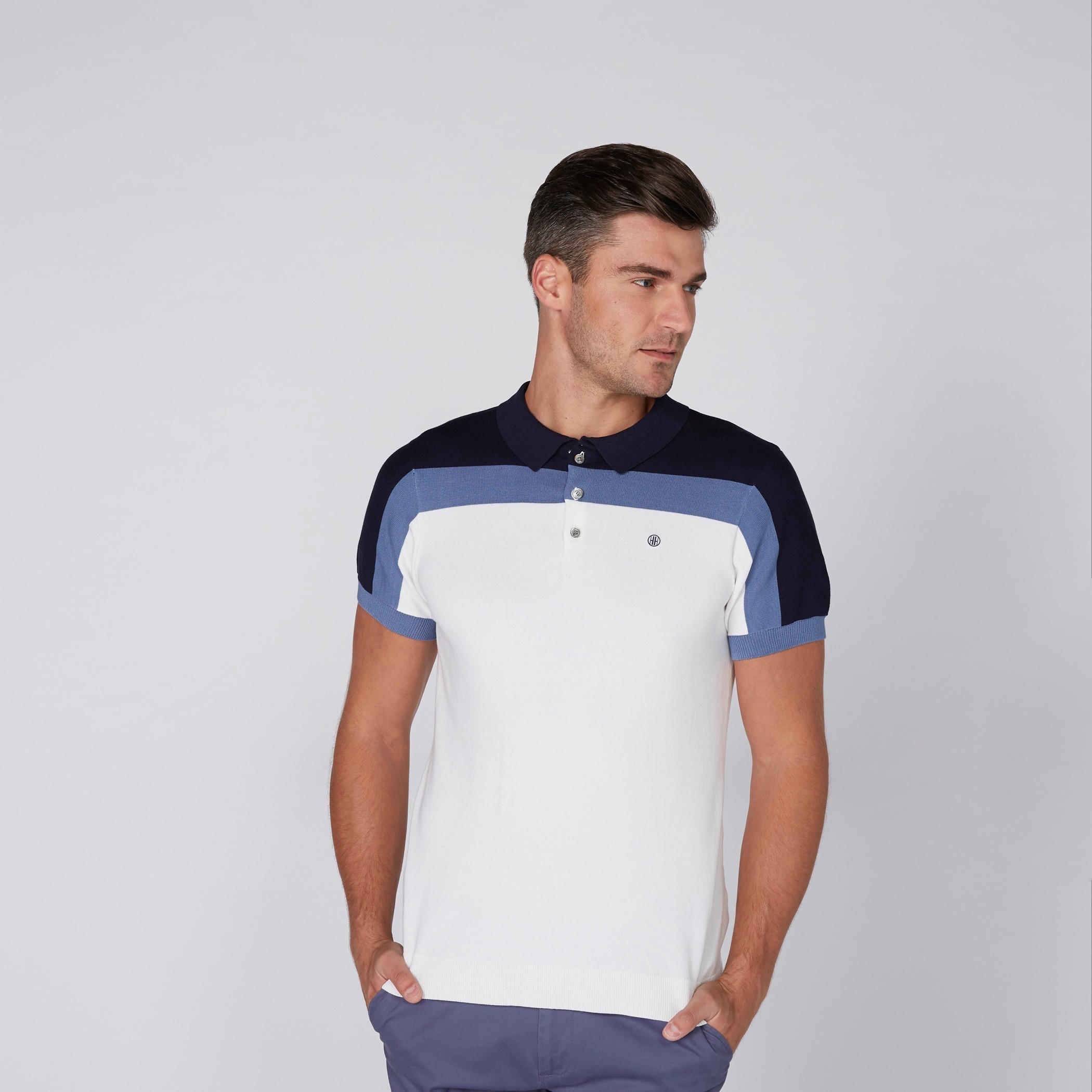 L'Homme Polo Neck T-Shirt with Short Sleeves-men-clothing-tshirtsandpolos-polos-image-3