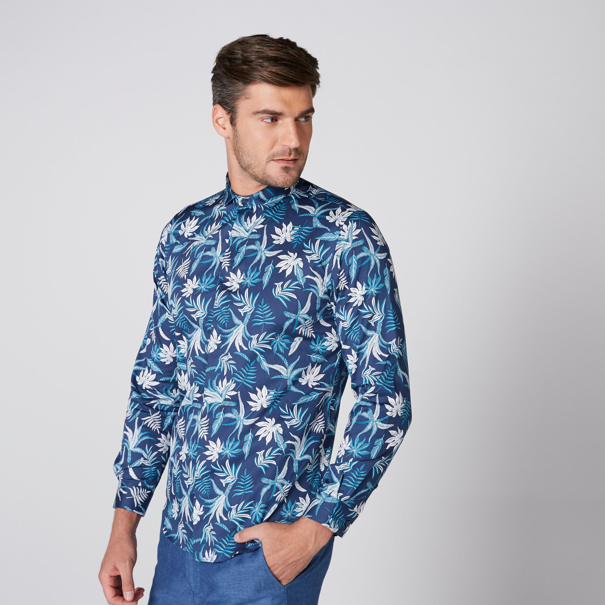 قميص بأكمام طويلة وطبعات من لوم-men-clothing-shirts-image-1
