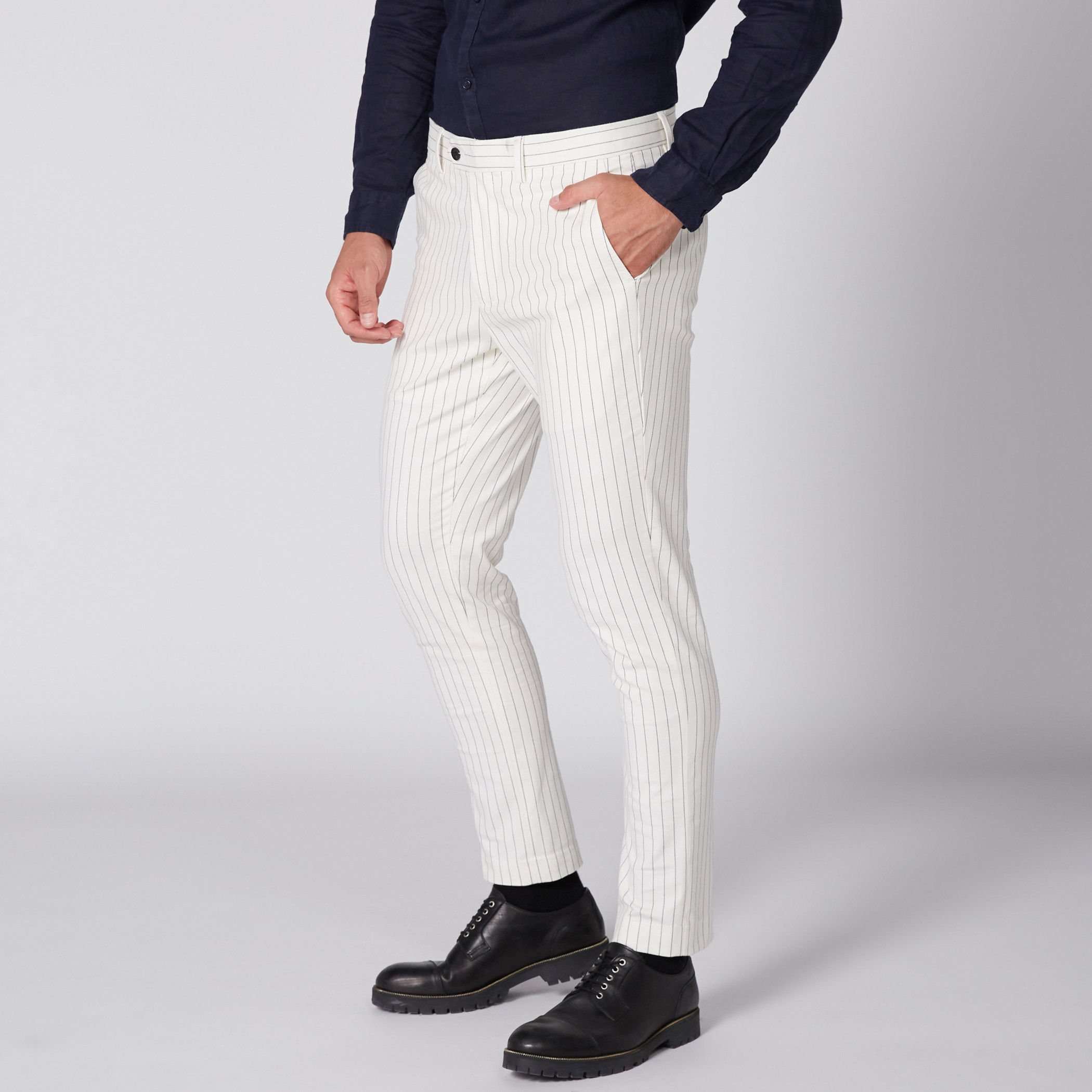 Striped Full Length Trousers with Button Closure and Pocket Detail-men-clothing-bottoms-trousersandchinos-trousers-image-4