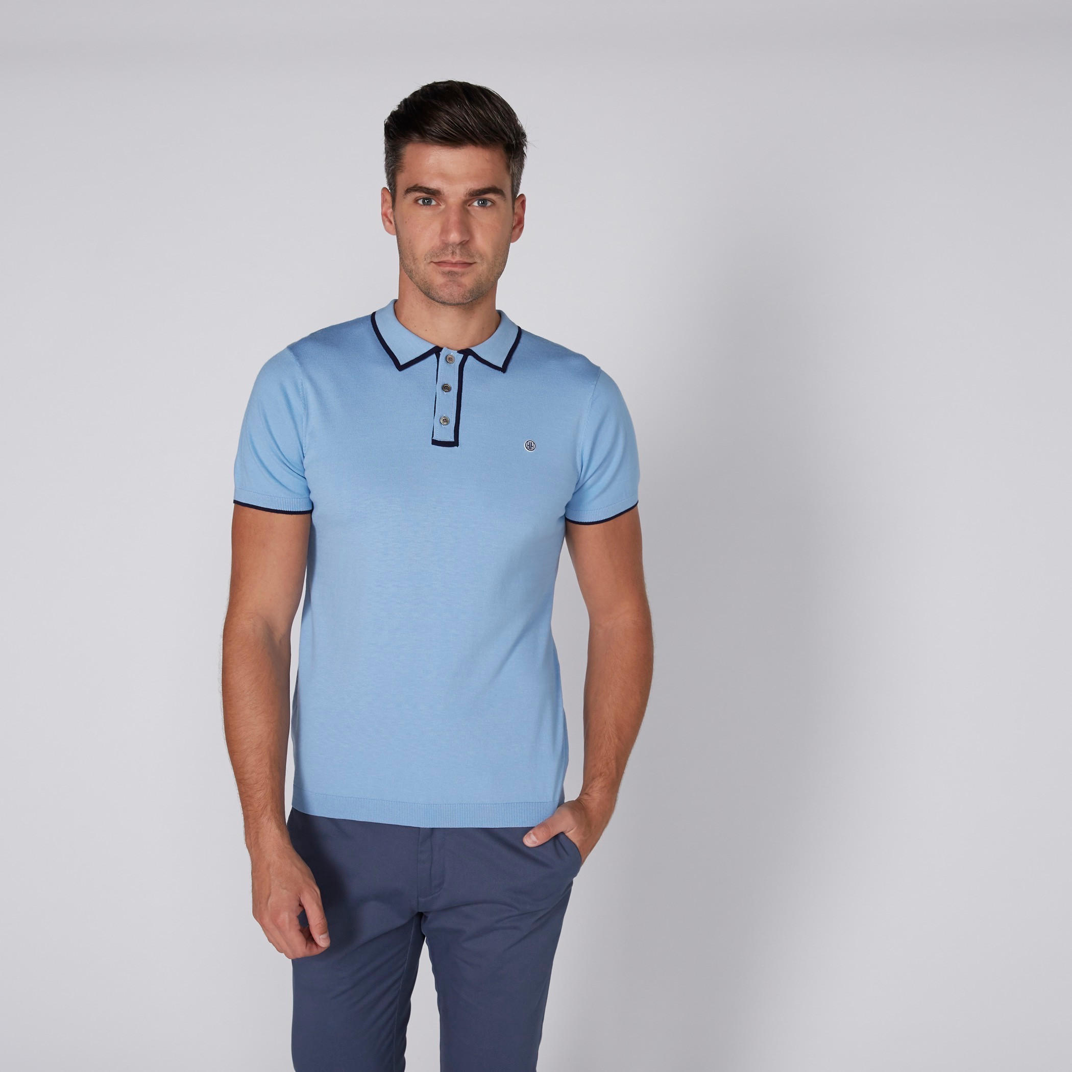 تيشيرت بياقة بولو وأكمام قصيرة من لوم-men-clothing-tshirtsandpolos-polos-image-3