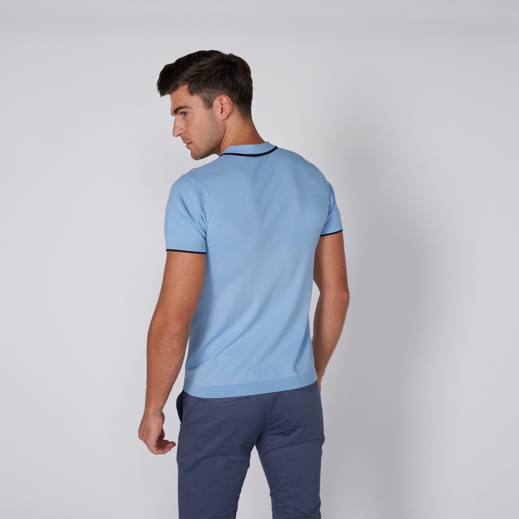 L'Homme Polo Neck T-Shirt with Short Sleeves-men-clothing-tshirtsandpolos-polos-image-4