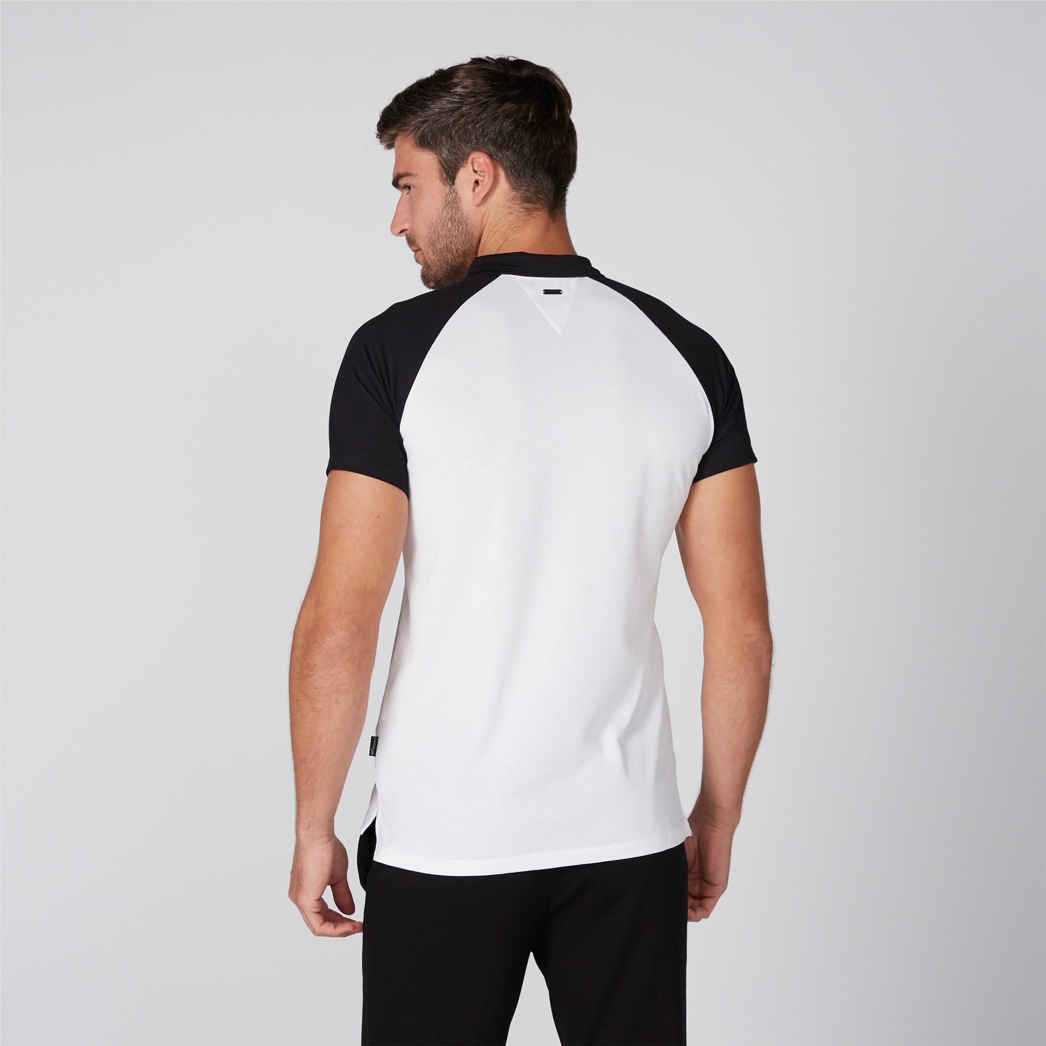 L'Homme Printed T-Shirt with Polo Neck and Raglan Sleeves-men-clothing-tshirtsandpolos-polos-image-3