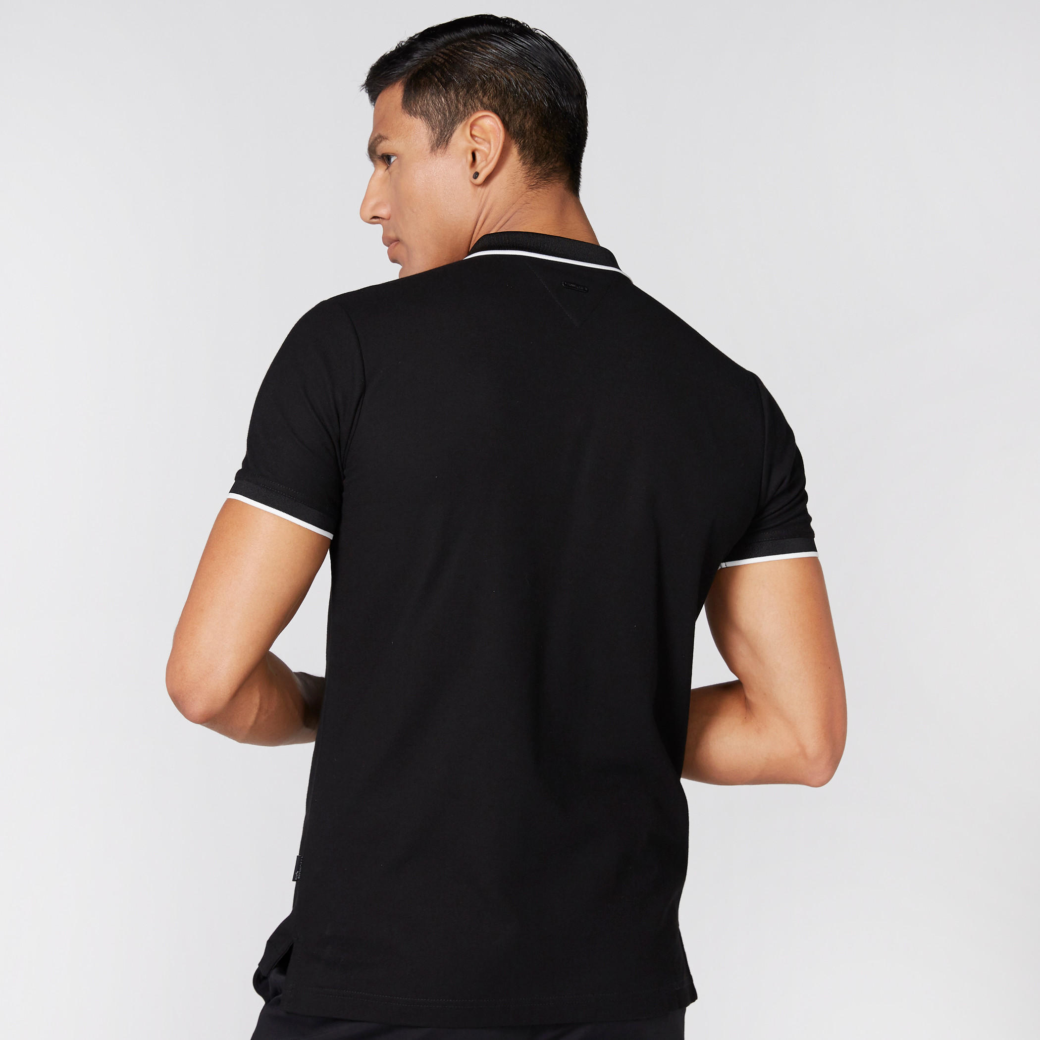 تيشيرت بارز الملمس بياقة بولو وأكمام قصيرة-men-clothing-tshirtsandpolos-polos-image-4