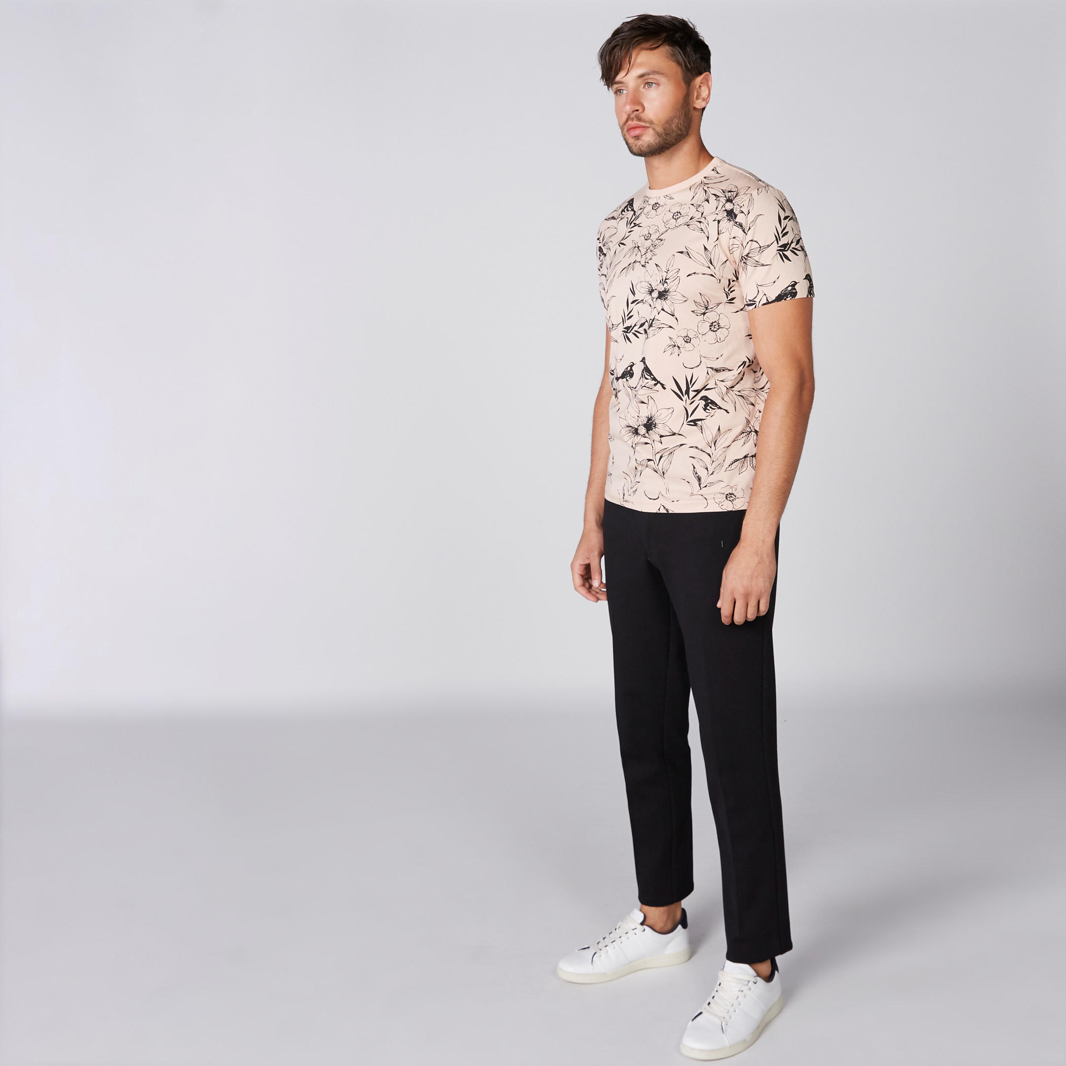L'Homme Printed T-Shirt with Round Neck and Short Sleeves-men-clothing-tshirtsandpolos-tshirts-image-2
