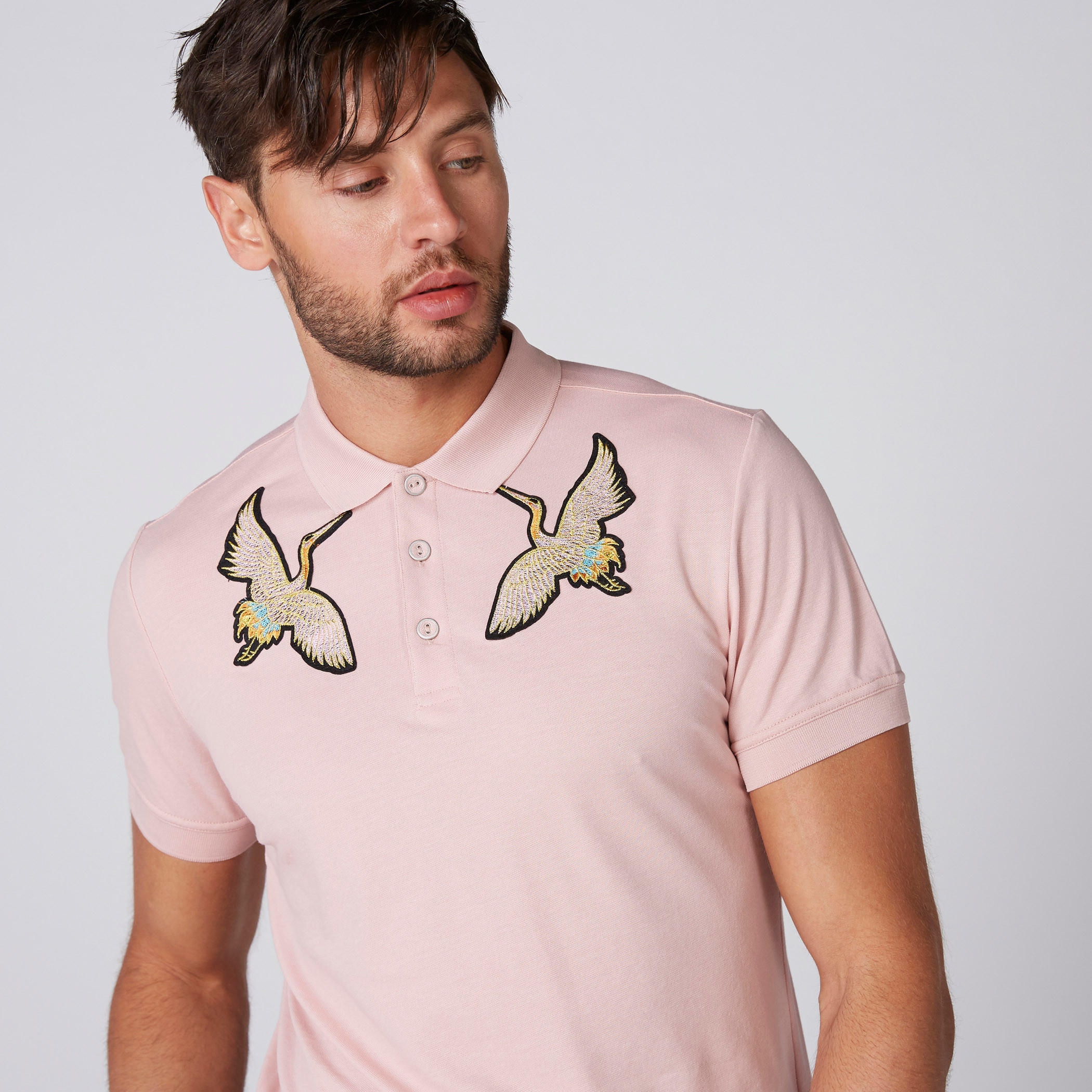 تيشيرت بأكمام قصيرة وياقة بولو من لوم-men-clothing-tshirtsandpolos-polos-image-1