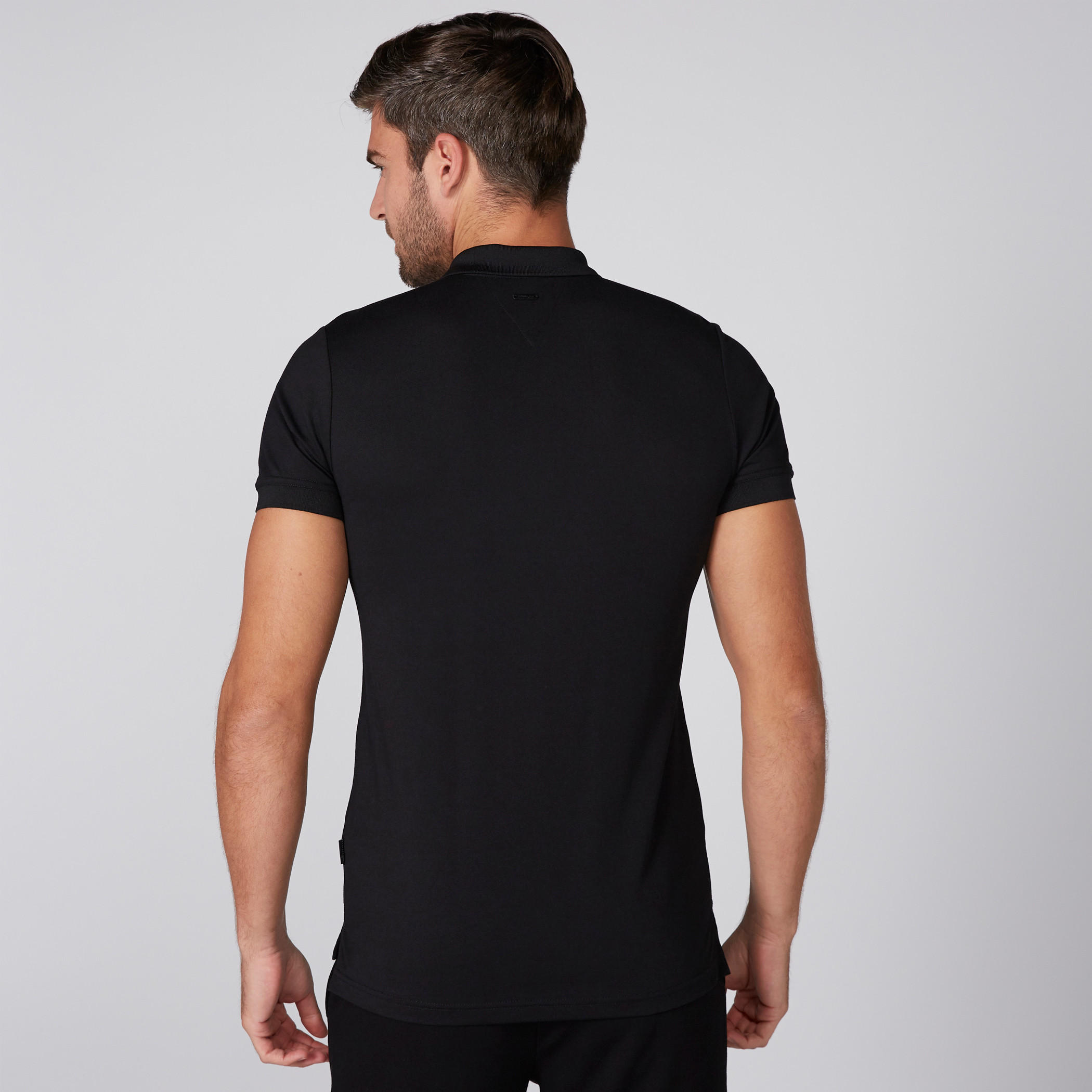 L'Homme Embroidered T-Shirt with Polo Neck and Short Sleeves-men-clothing-tshirtsandpolos-polos-image-4