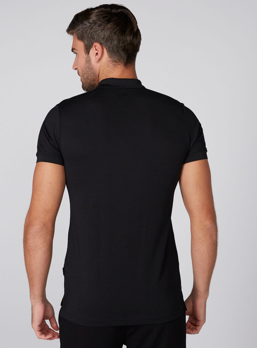 L'Homme Embroidered T-Shirt with Polo Neck and Short Sleeves-men-clothing-tshirtsandpolos-polos-image-4