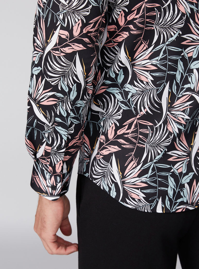 قميص بأكمام طويلة وأزرار وطبعات من لوم-men-clothing-shirts-image-2
