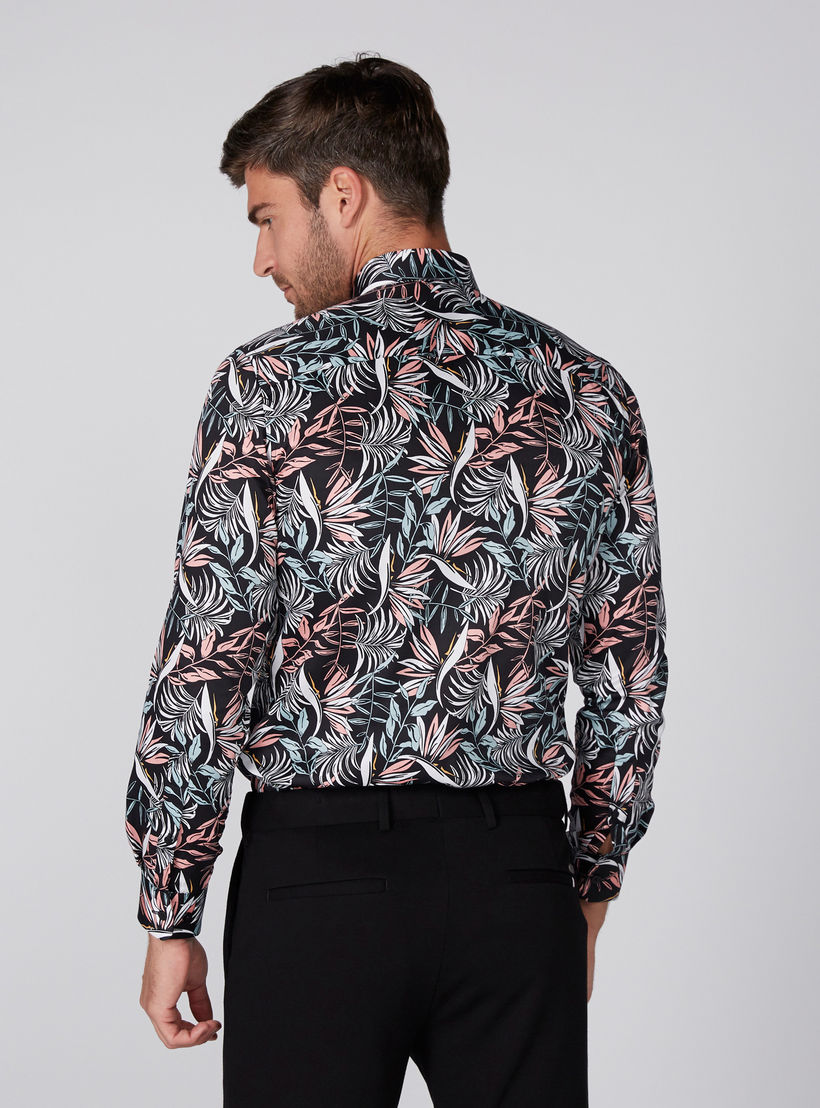 قميص بأكمام طويلة وأزرار وطبعات من لوم-men-clothing-shirts-image-3