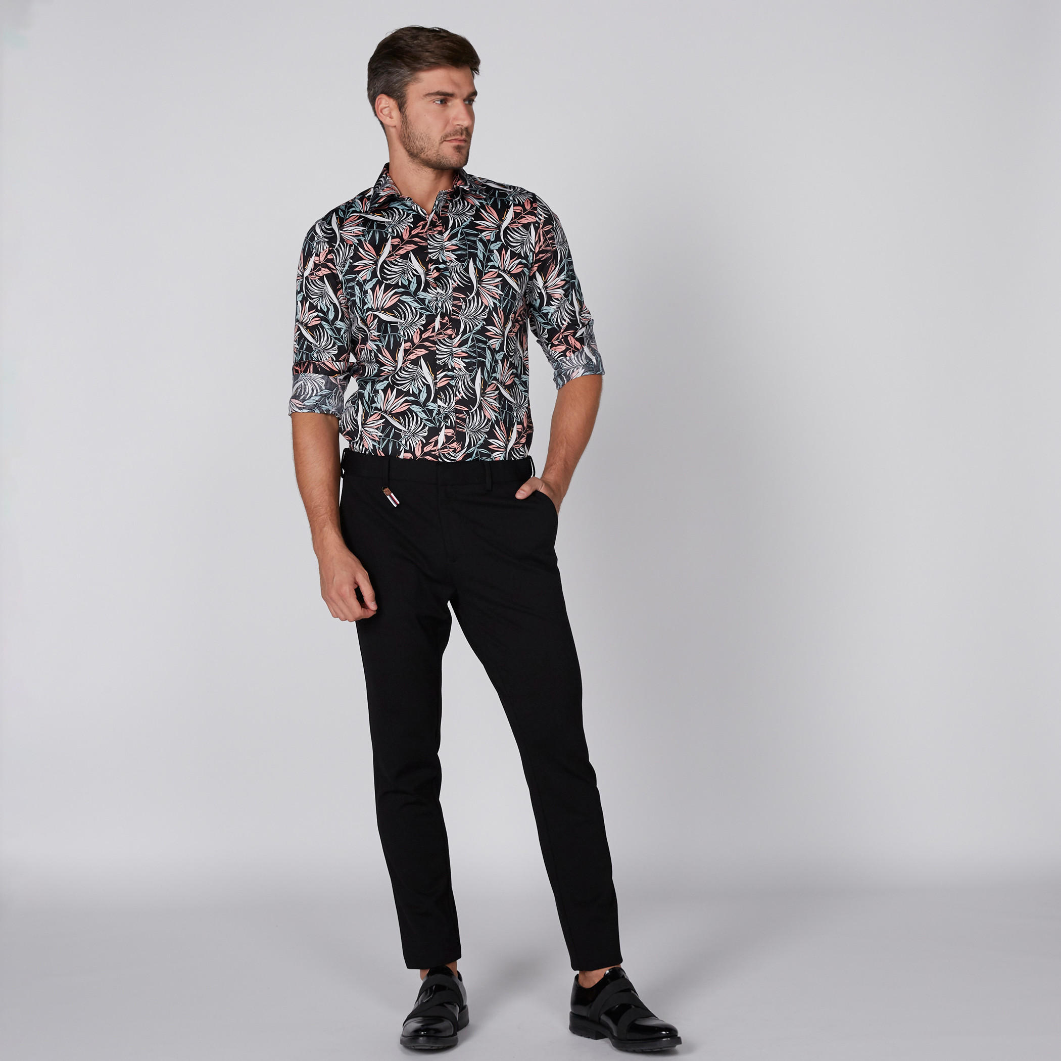 قميص بأكمام طويلة وأزرار وطبعات من لوم-men-clothing-shirts-image-4