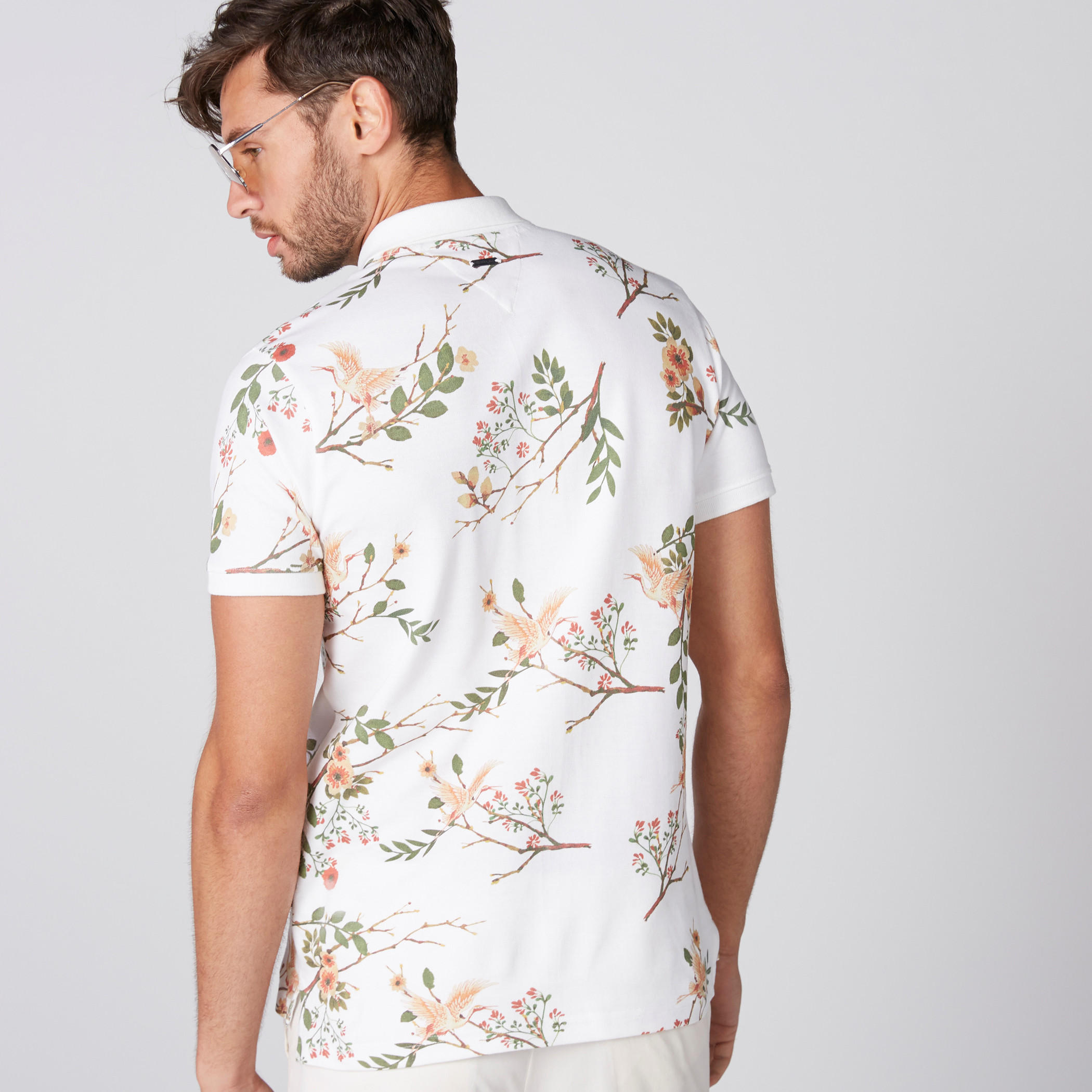 L'Homme Printed T-Shirt with Polo Neck and Short Sleeves-men-clothing-tshirtsandpolos-polos-image-3