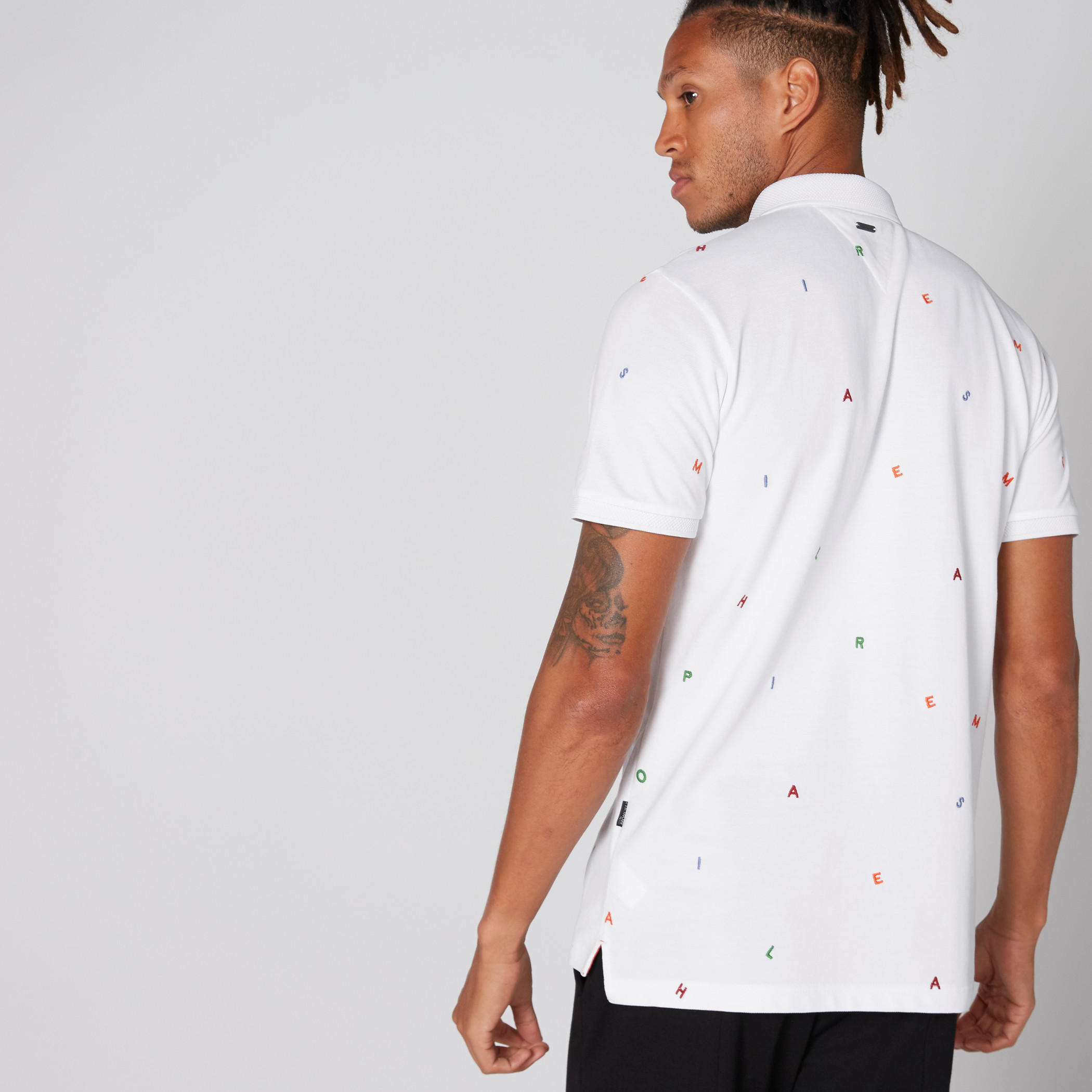 L'Homme Embroidered T-Shirt with Polo Neck and Short Sleeves-men-clothing-tshirtsandpolos-polos-image-2