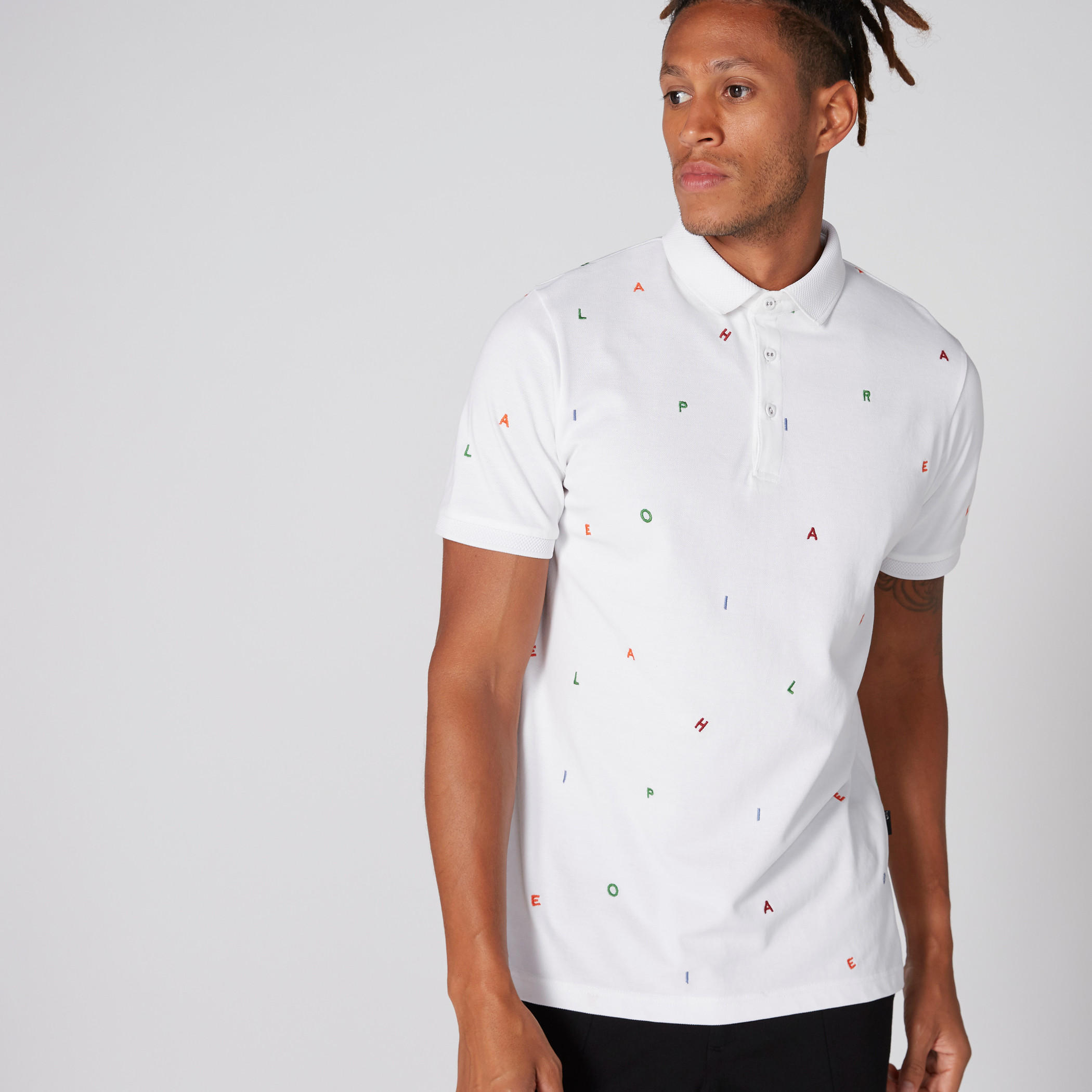 L'Homme Embroidered T-Shirt with Polo Neck and Short Sleeves-men-clothing-tshirtsandpolos-polos-image-3