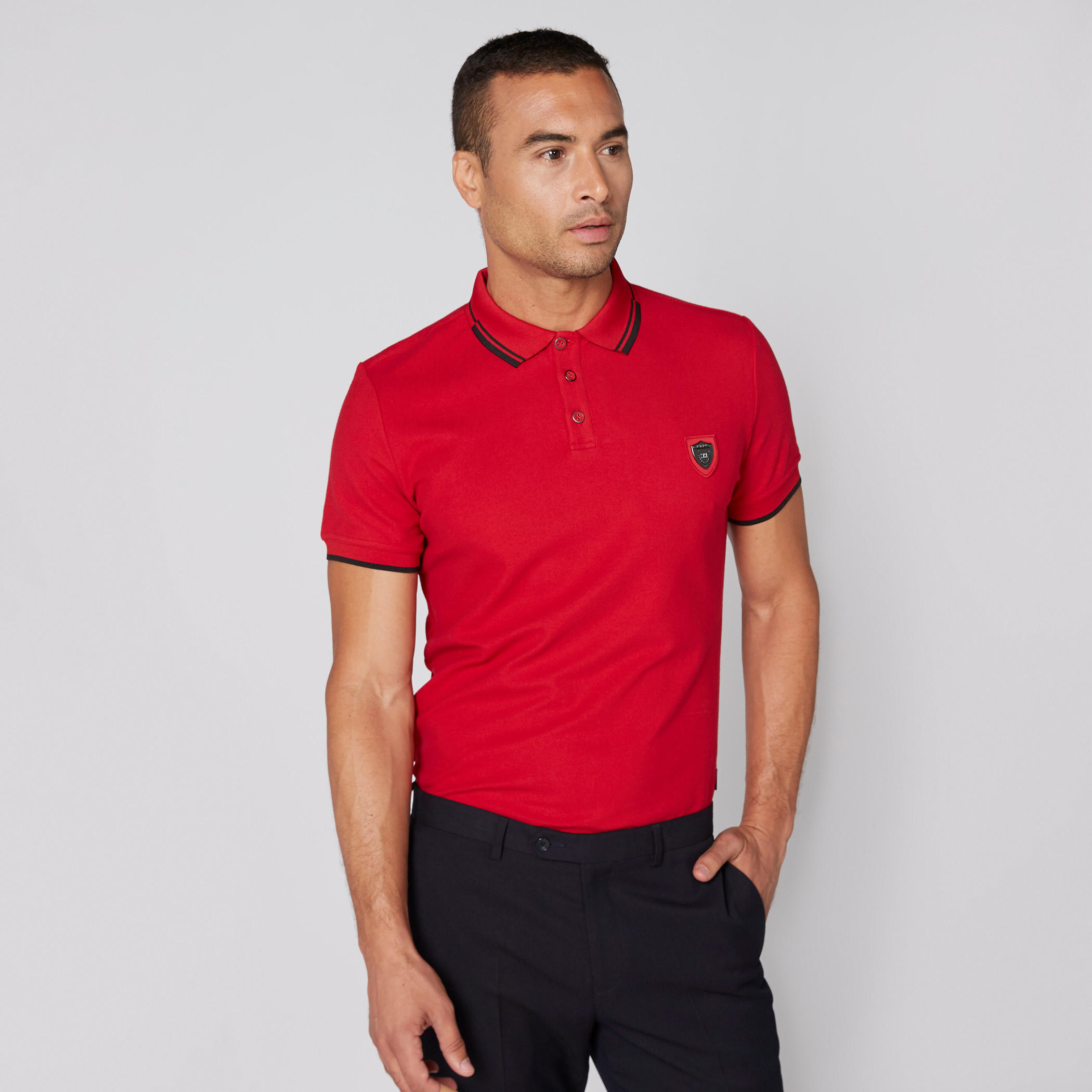 تيشيرت بياقة بولو وأكمام قصيرة من لوم-men-clothing-tshirtsandpolos-polos-image-1