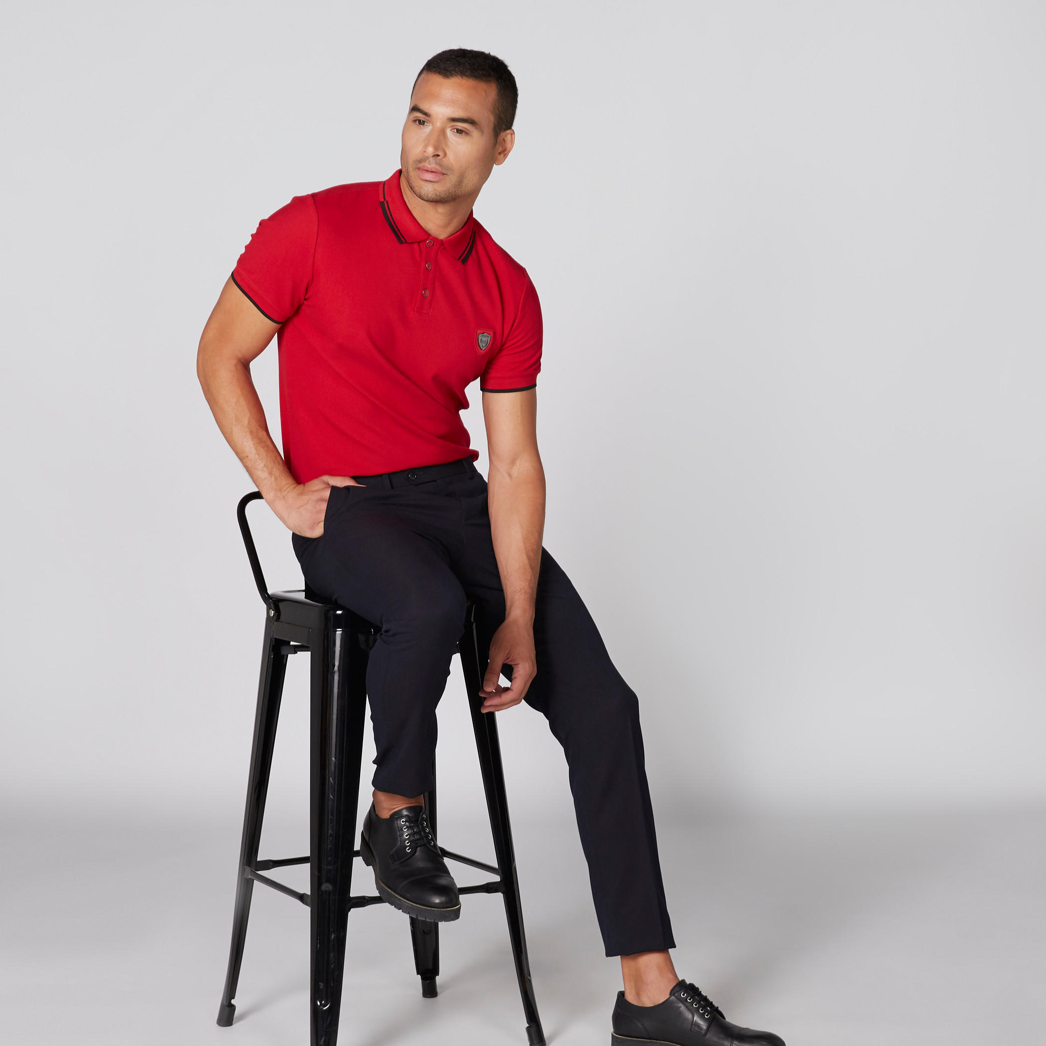 تيشيرت بياقة بولو وأكمام قصيرة من لوم-men-clothing-tshirtsandpolos-polos-image-3