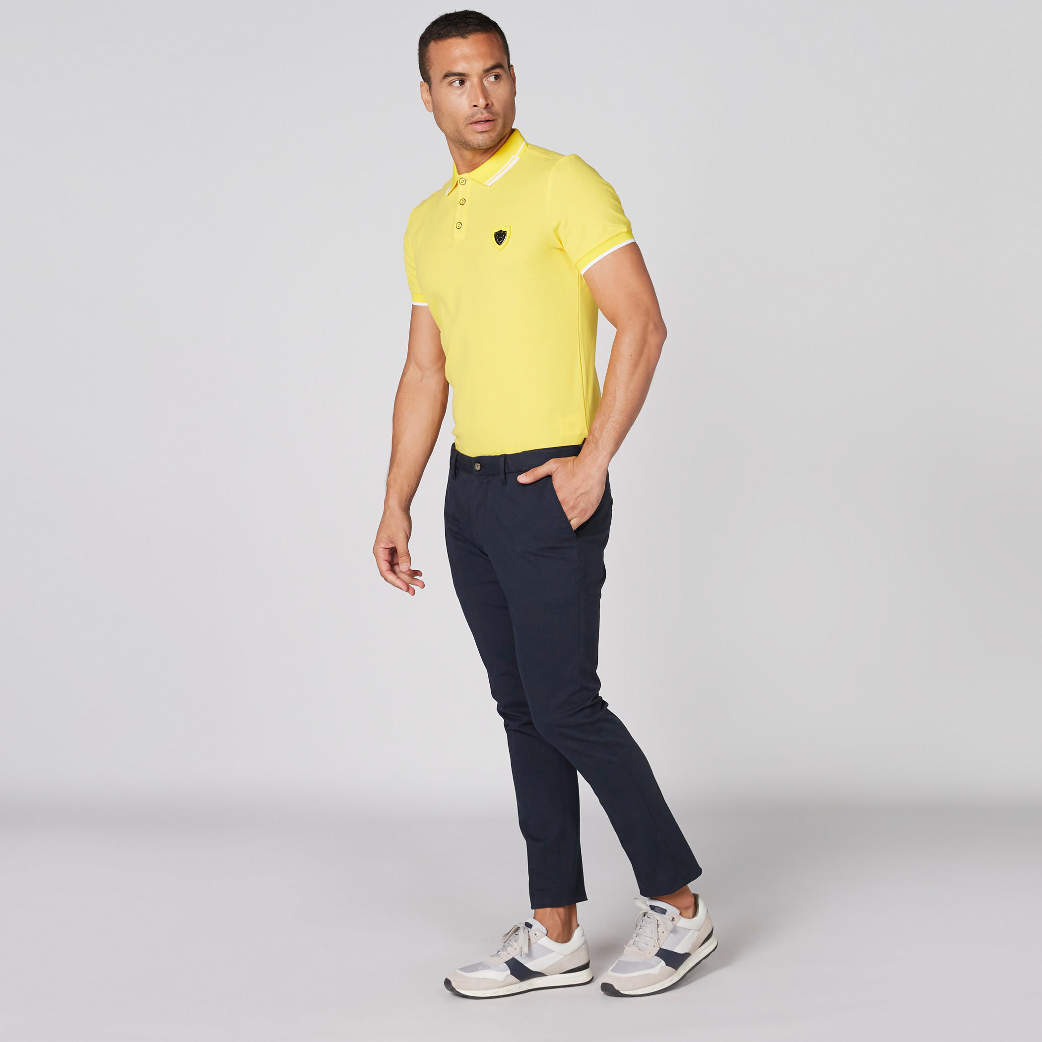 تيشيرت بياقة بولو وأكمام قصيرة من لوم-men-clothing-tshirtsandpolos-polos-image-1