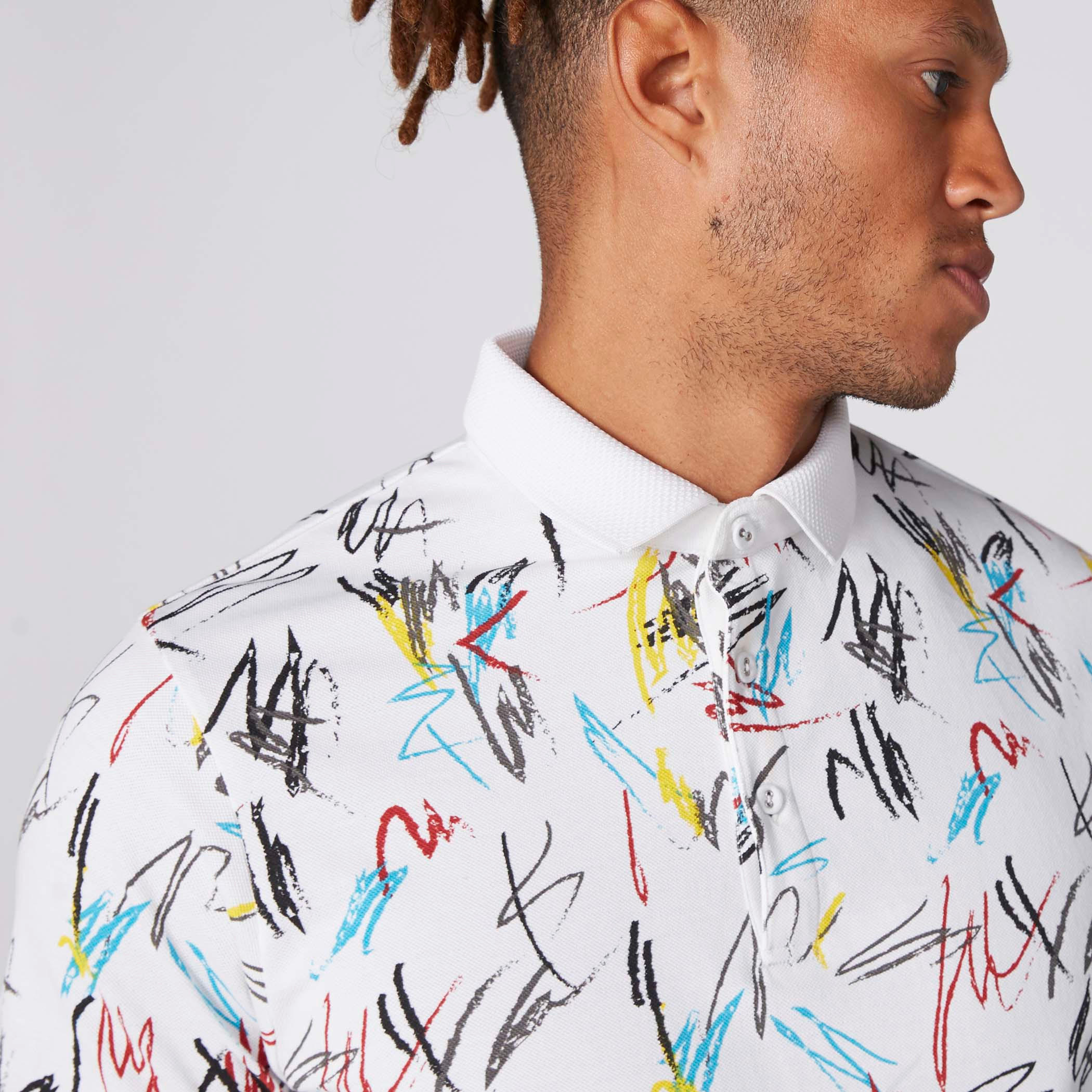 تيشيرت بأكمام قصيرة وياقة بولو وطبعات من لوم-men-clothing-tshirtsandpolos-polos-image-4