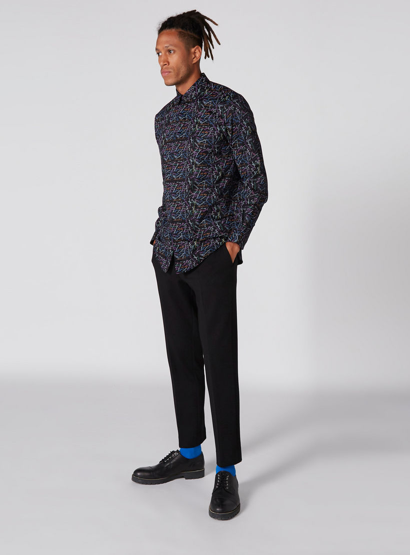 قميص بأكمام طويلة وأزرار وطبعات من لوم-men-clothing-shirts-image-1
