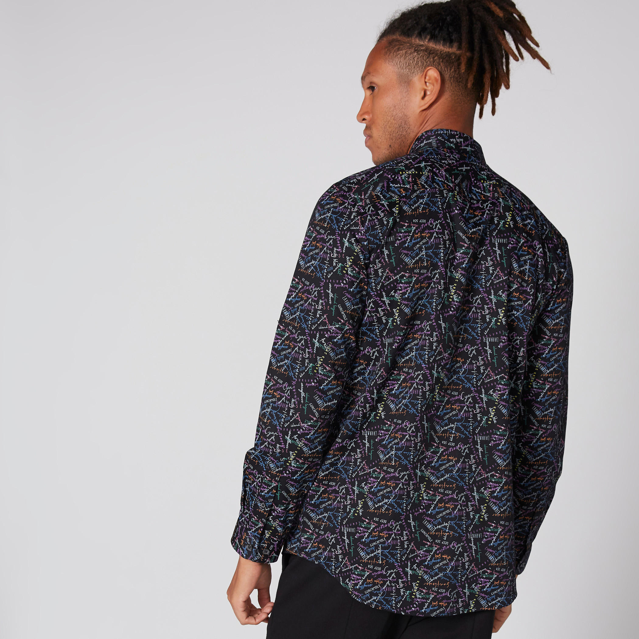قميص بأكمام طويلة وأزرار وطبعات من لوم-men-clothing-shirts-image-2