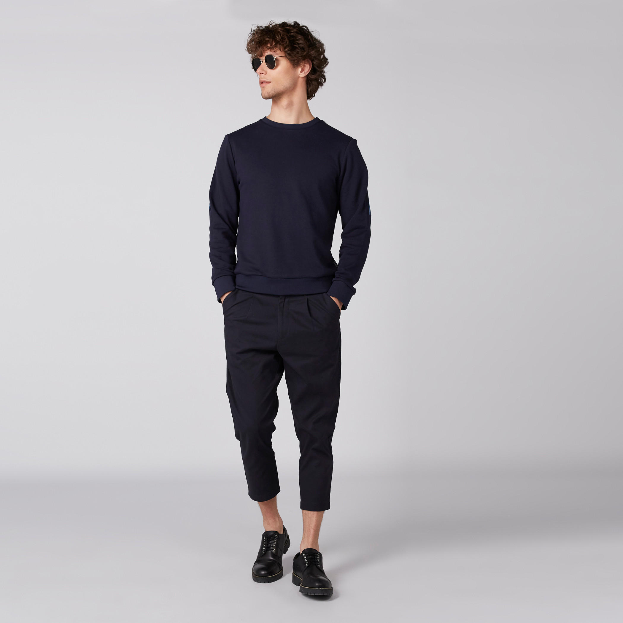 سويت شيرت مطرّز بأكمام طويلة وياقة ضيقة من لوم-men-winterwear-hoodiesandsweatshirts-image-5