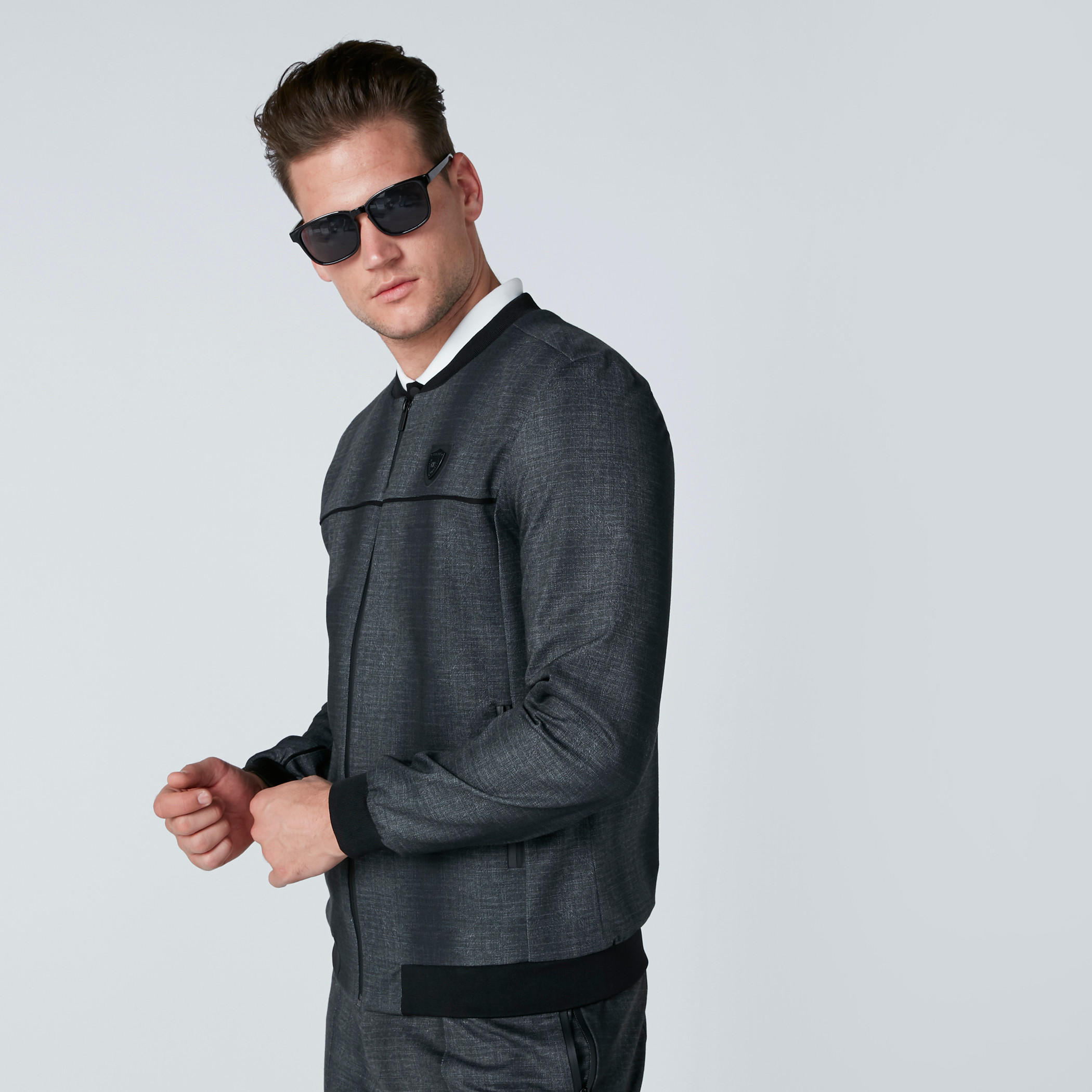 L'Homme Long Sleeves Bomber Jacket with Pocket Detail and Zip Closure-men-clothing-jacketsandblazers-jackets-image-1