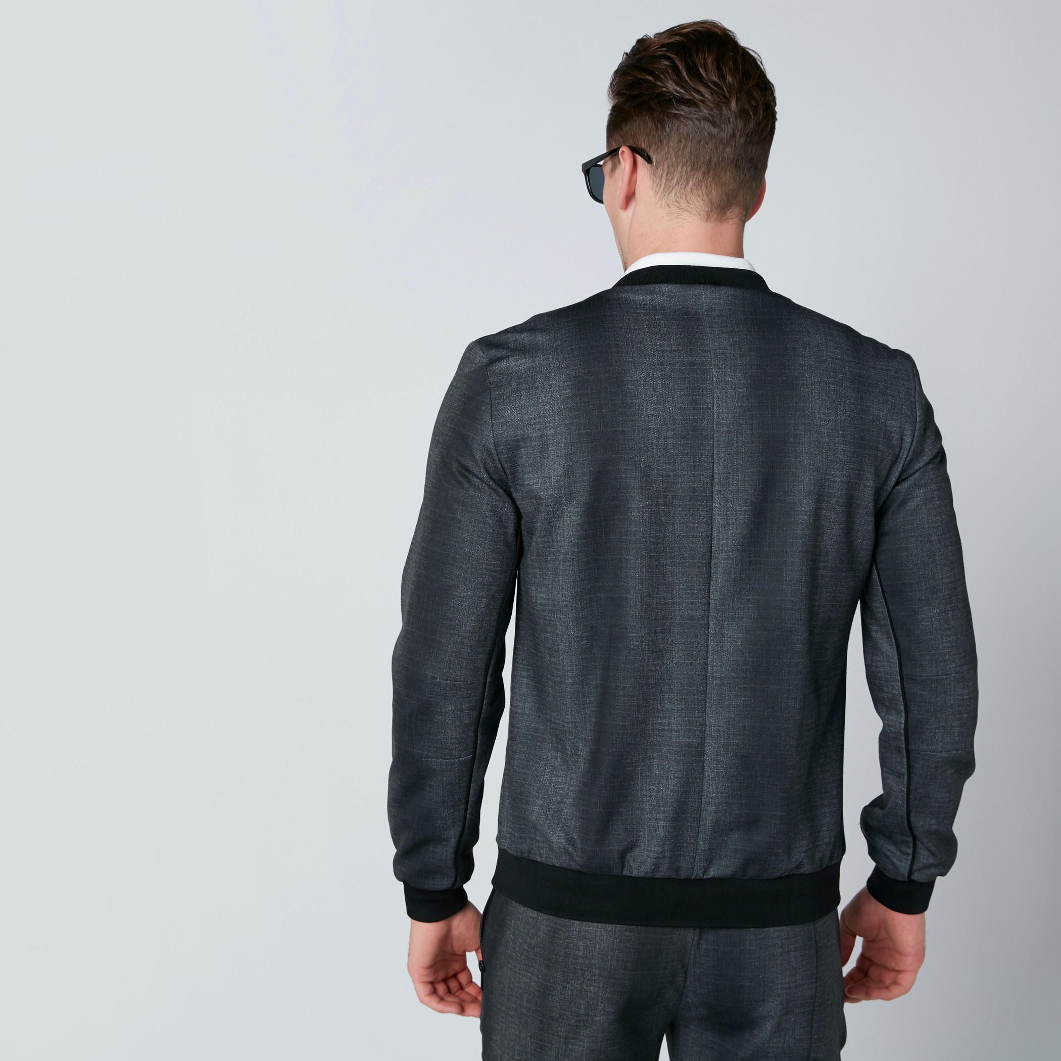 L'Homme Long Sleeves Bomber Jacket with Pocket Detail and Zip Closure-men-clothing-jacketsandblazers-jackets-image-2