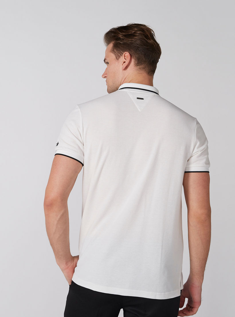 L'Homme Cut and Sew T-Shirt with Polo Neck and Short Sleeves-men-clothing-tshirtsandpolos-polos-image-4