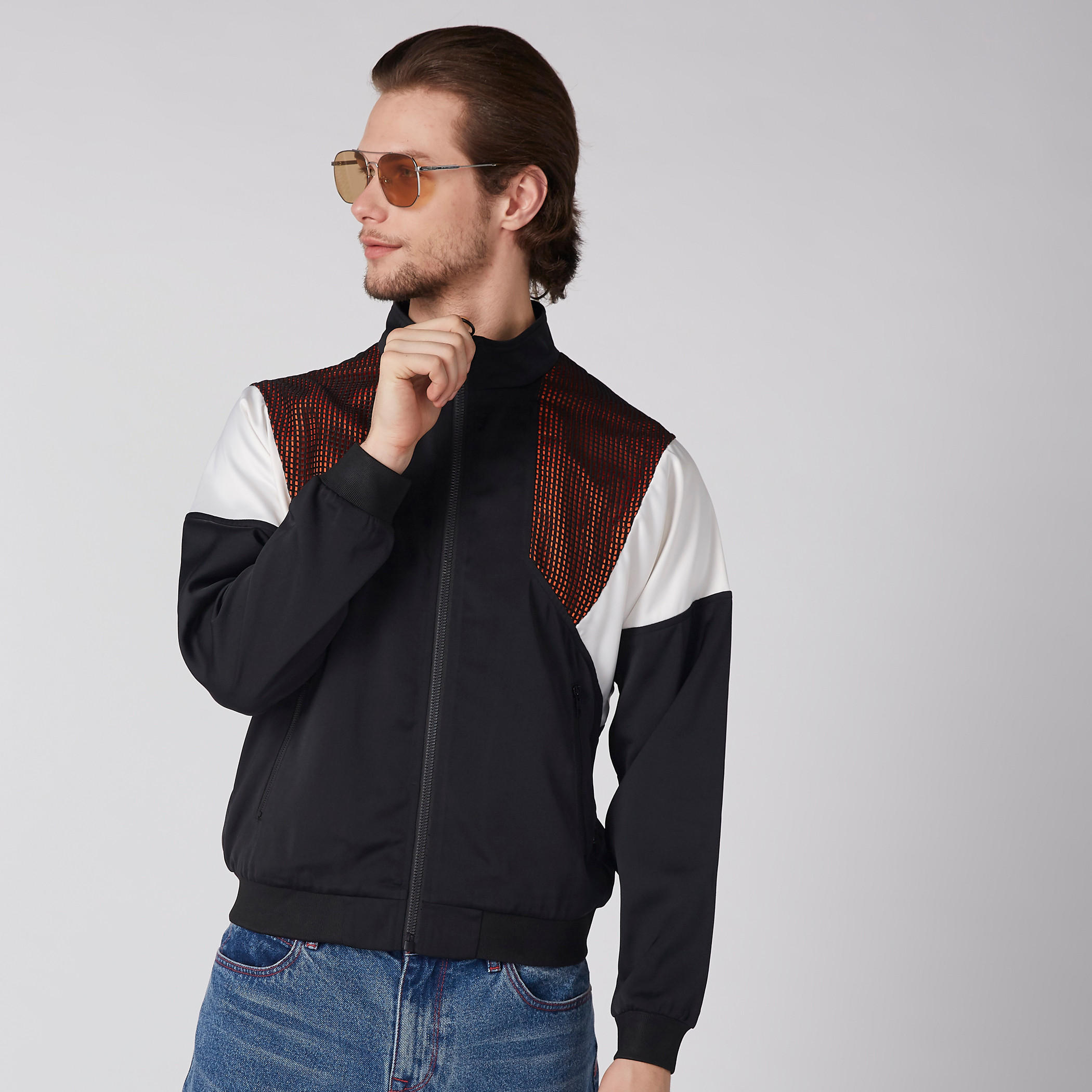 جاكيت بارز الملمس بأكمام طويلة وسحّاب إغلاق من لوم-men-clothing-jacketsandblazers-jackets-image-1