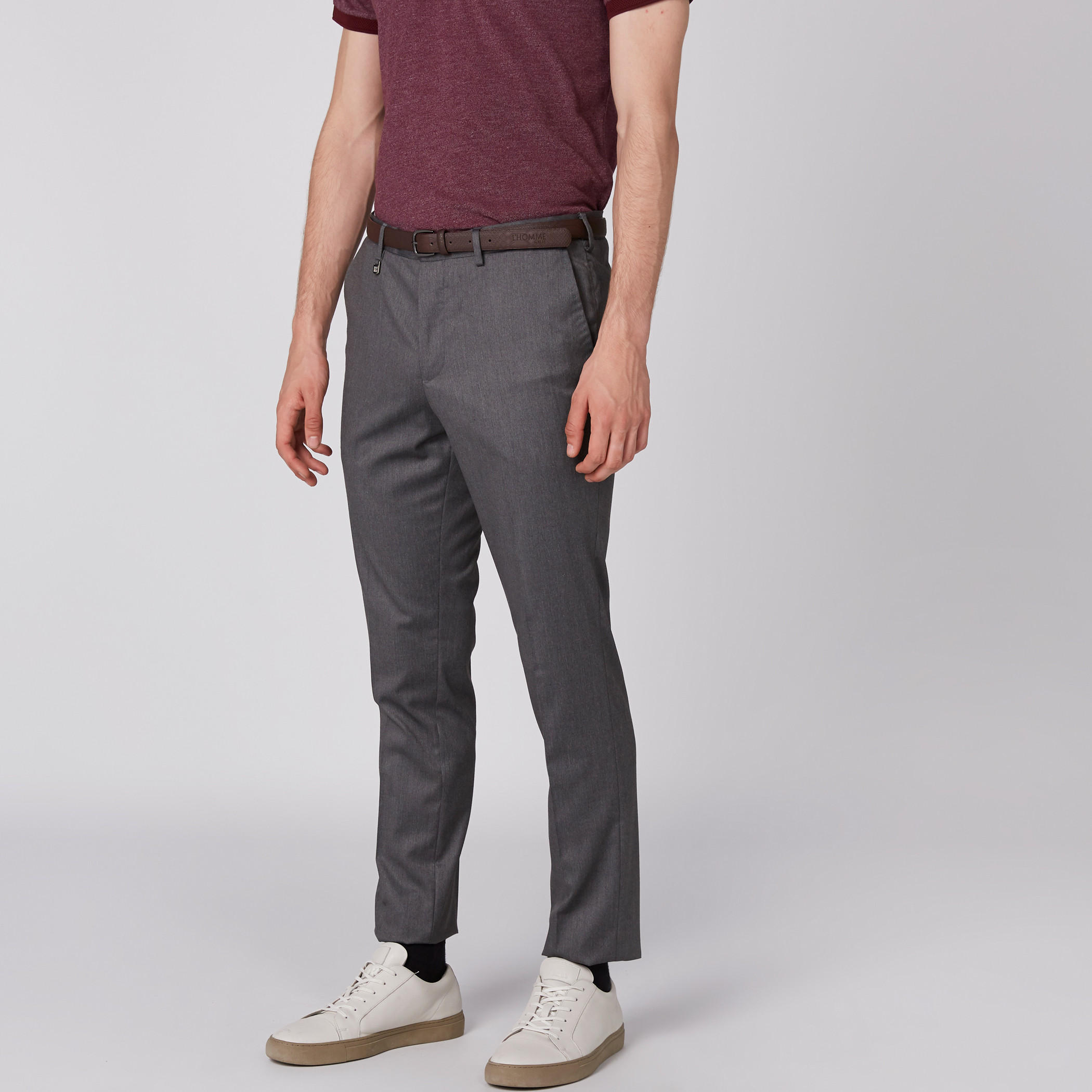 بنطال طويل بخصر متوسط الارتفاع وجيوب من لوم-men-clothing-bottoms-trousersandchinos-trousers-image-1