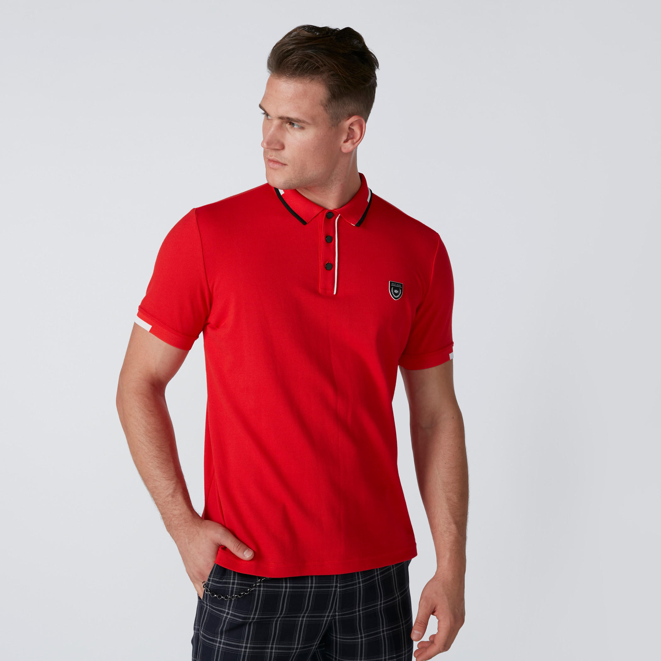 تيشيرت بياقة بولو وأكمام قصيرة من لوم-men-clothing-tshirtsandpolos-polos-image-1