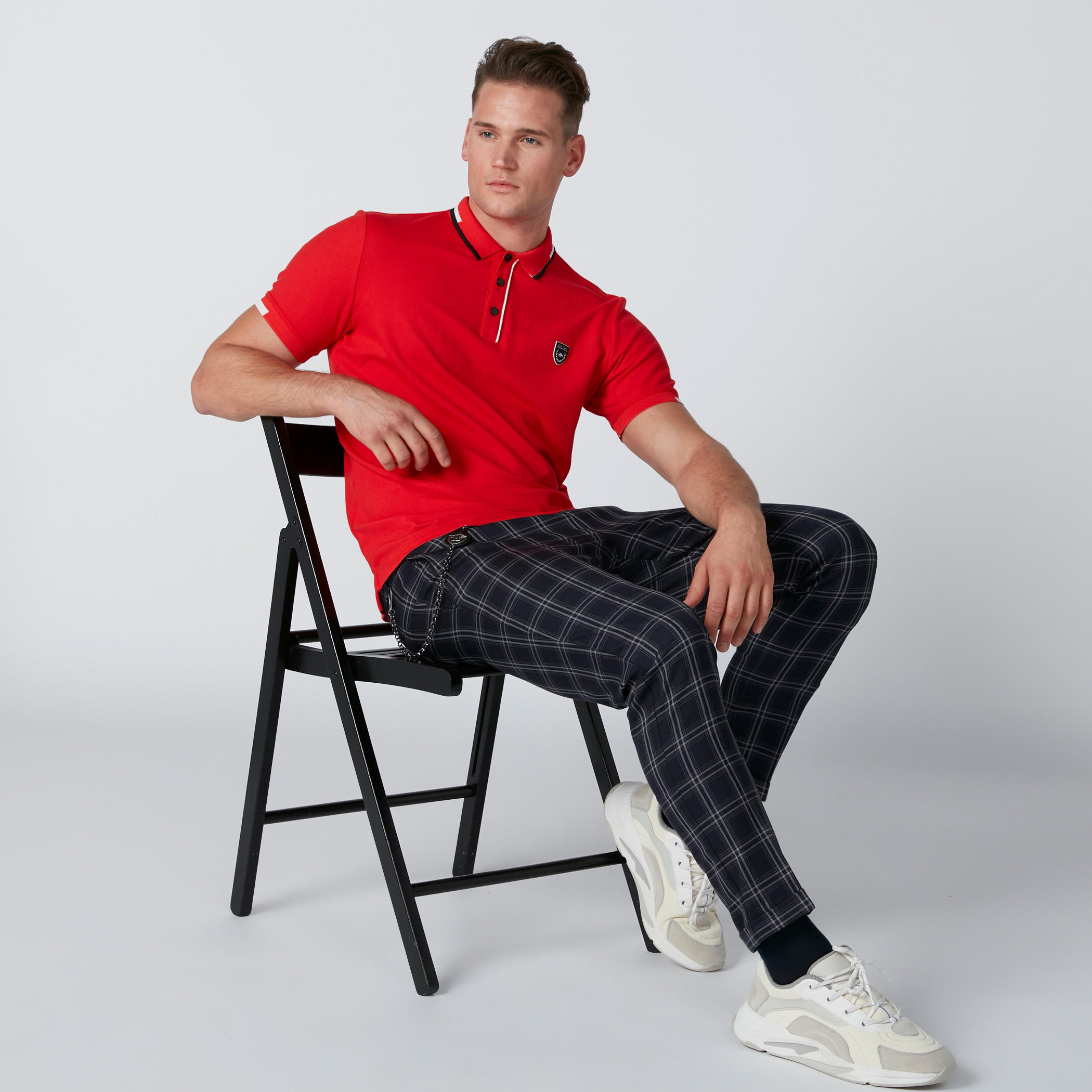 تيشيرت بياقة بولو وأكمام قصيرة من لوم-men-clothing-tshirtsandpolos-polos-image-3