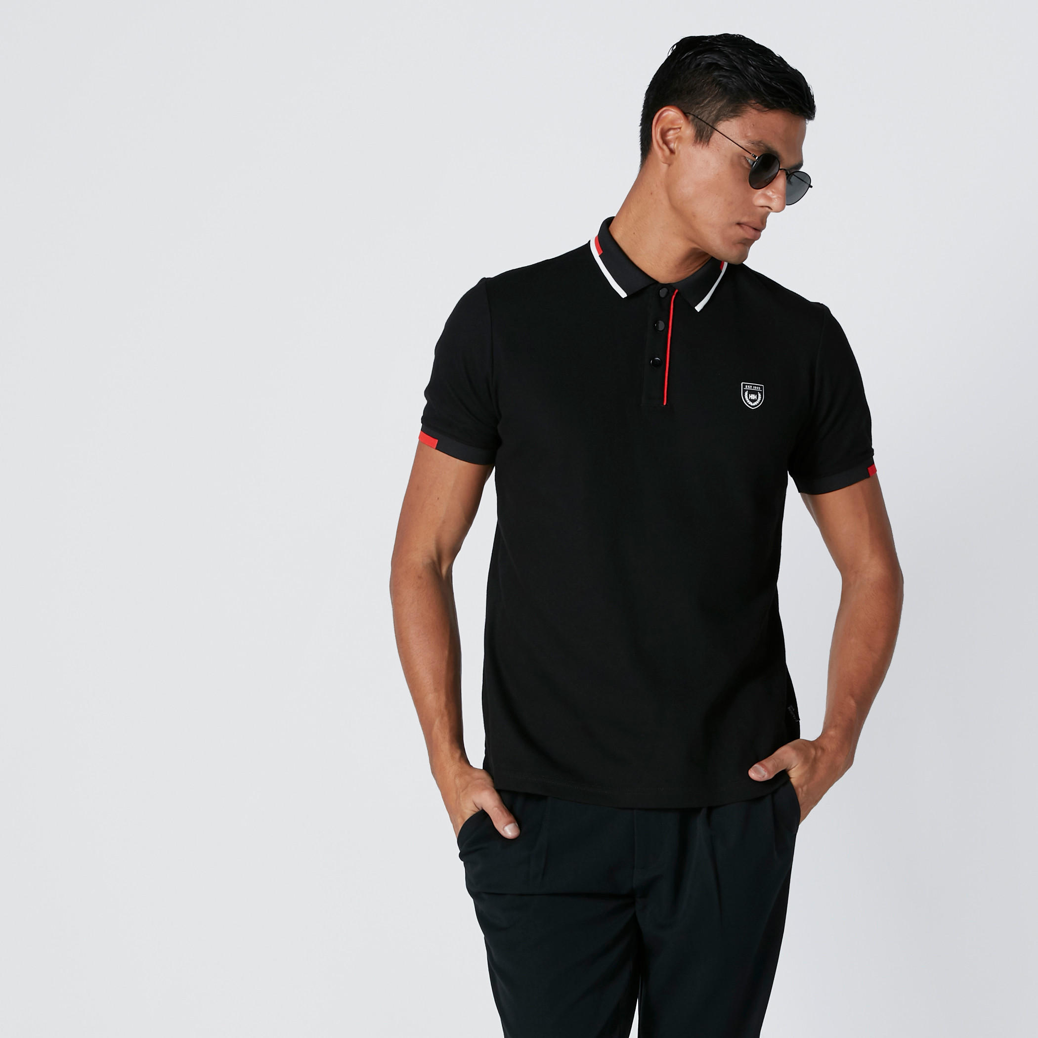 تيشيرت بياقة بولو وأكمام قصيرة ودرزات-men-clothing-tshirtsandpolos-polos-image-3