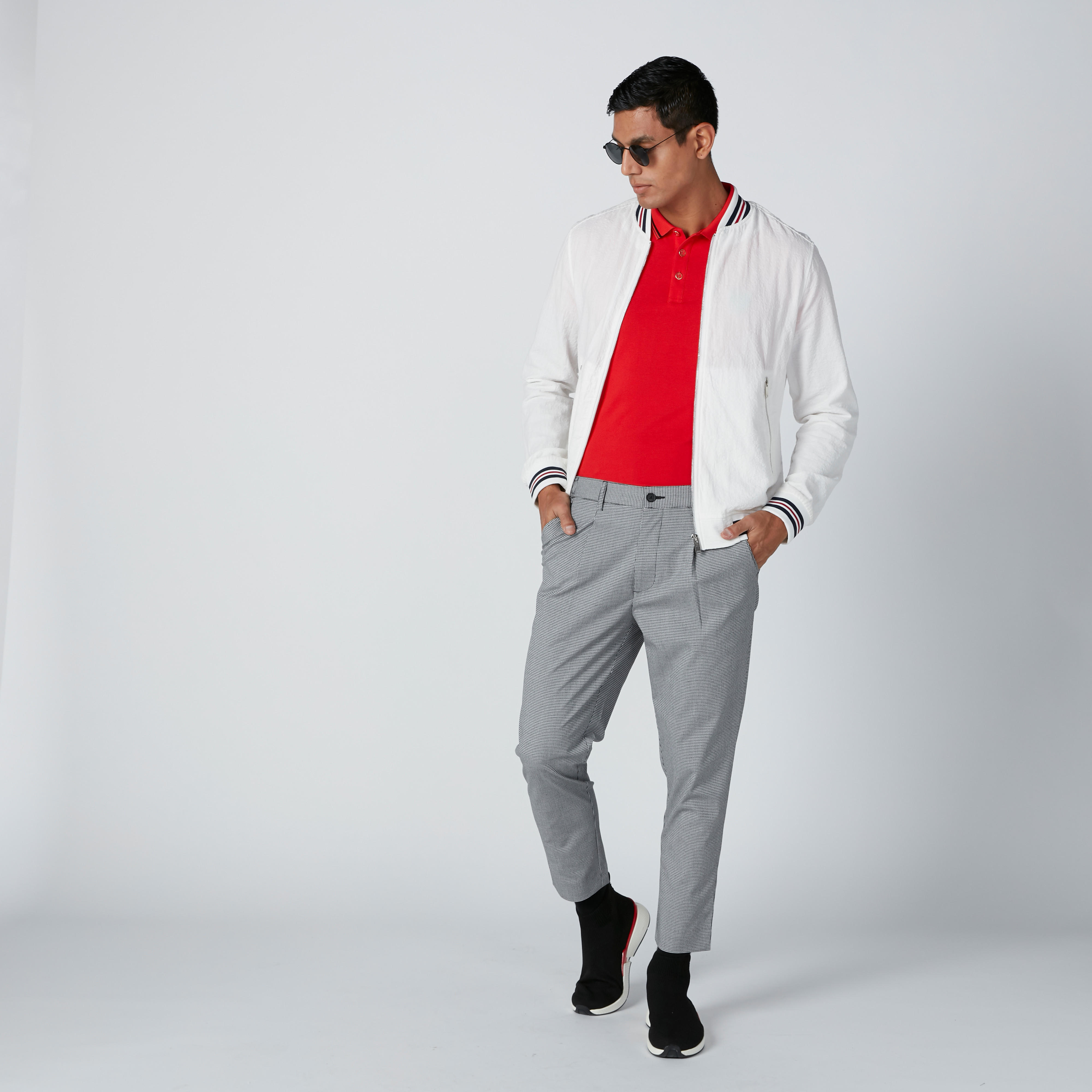 تيشيرت محبوك بقصّة سليم وياقة بولو وتطريز من لوم-men-clothing-tshirtsandpolos-polos-image-6