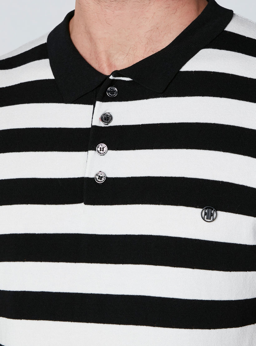 تيشيرت مقلّم بياقة بولو وأكمام قصيرة من لوم-men-clothing-tshirtsandpolos-tshirts-image-4