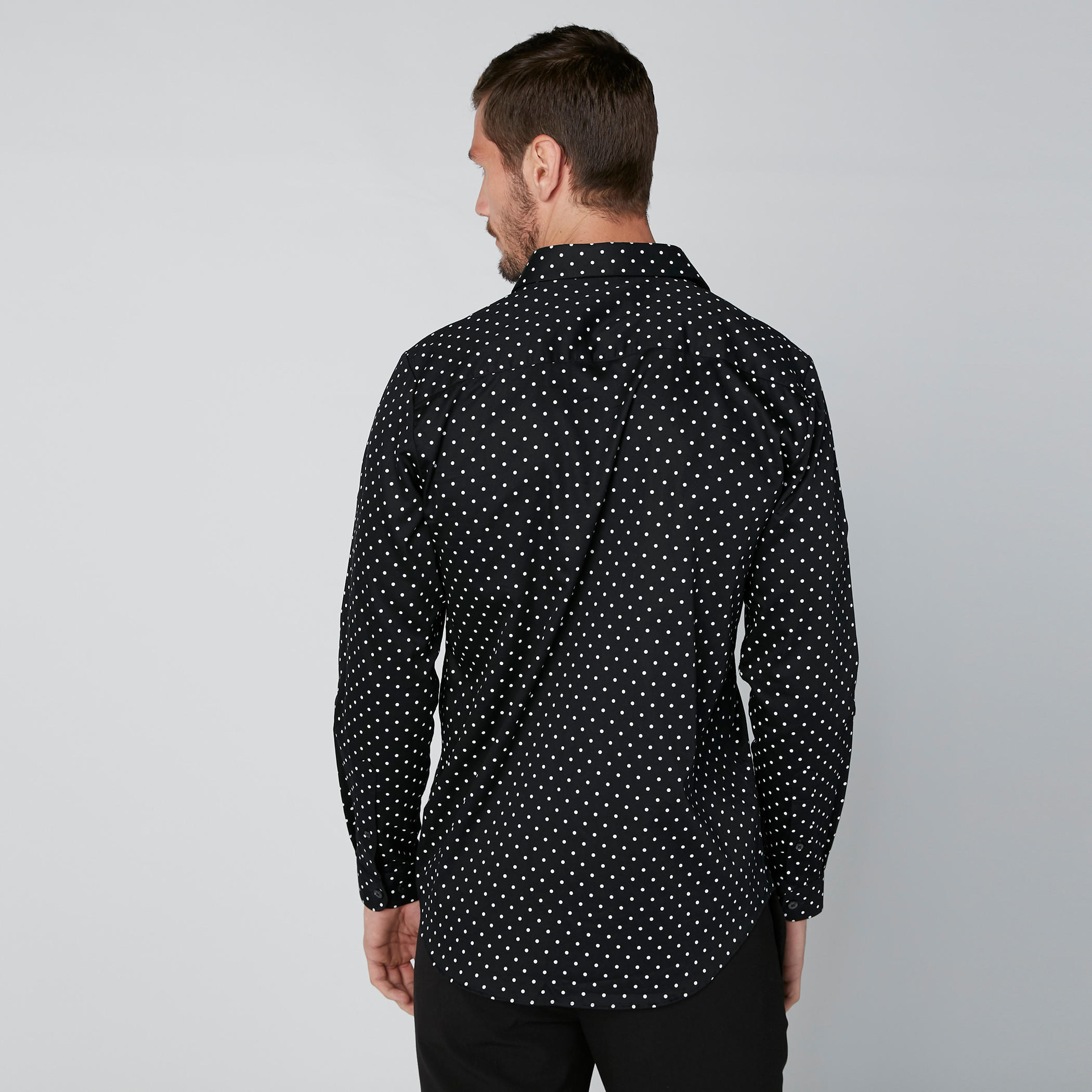 قميص سليم فيت بأكمام طويلة وطبعات منقّطة من لوم-men-clothing-shirts-image-3