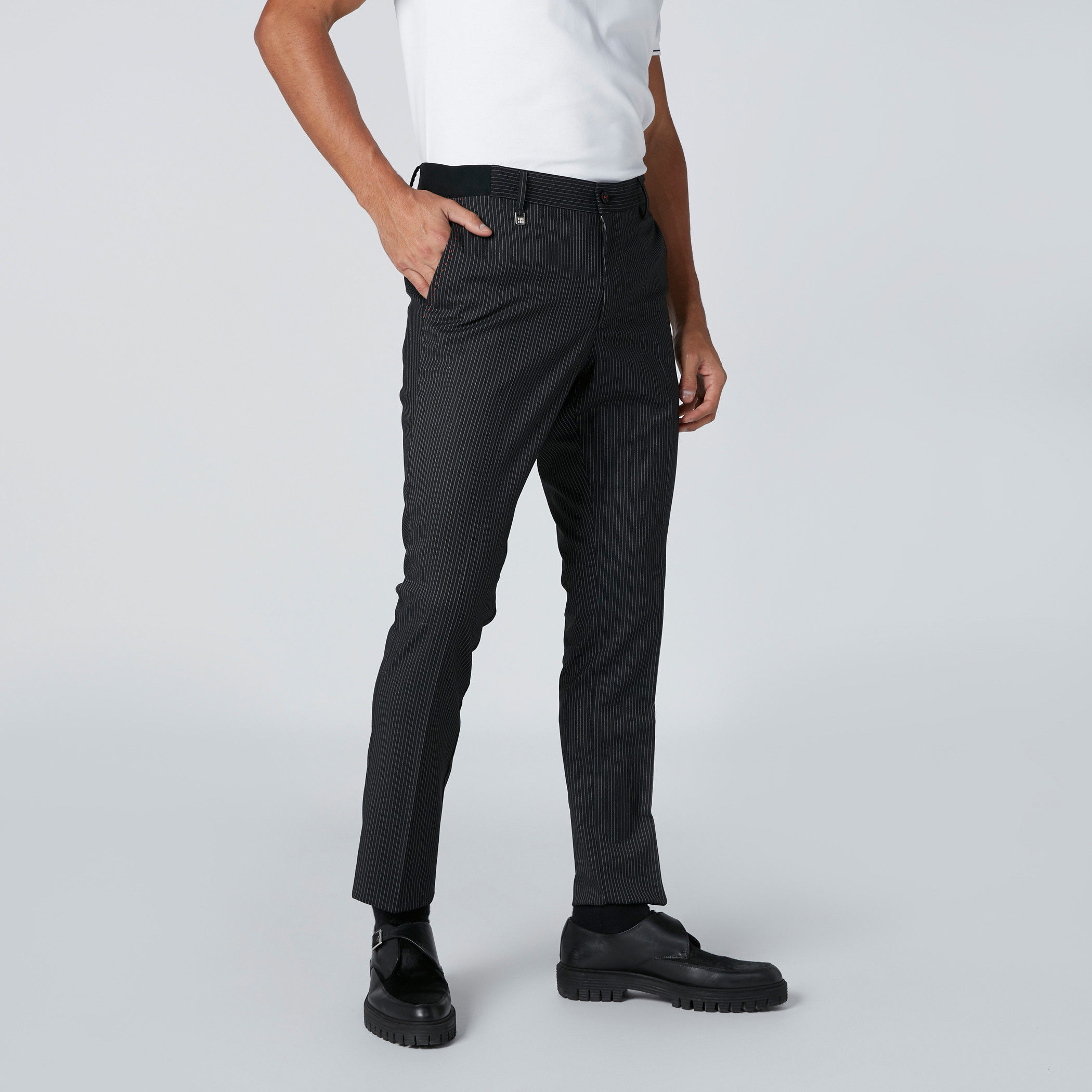 L'Homme Striped Trousers in Slim Fit with Pocket Detail-men-clothing-bottoms-trousersandchinos-trousers-image-5