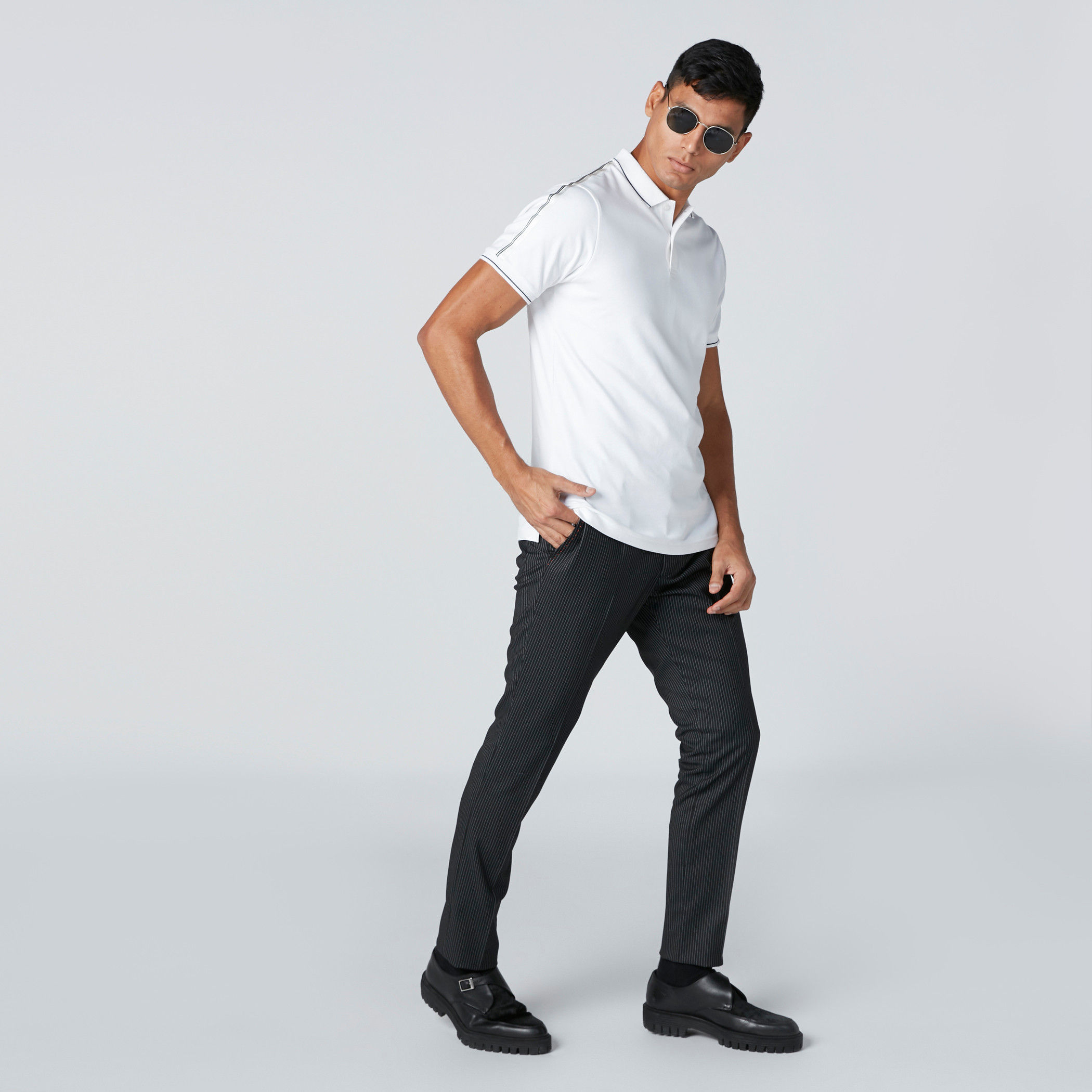 L'Homme Striped Trousers in Slim Fit with Pocket Detail-men-clothing-bottoms-trousersandchinos-trousers-image-7