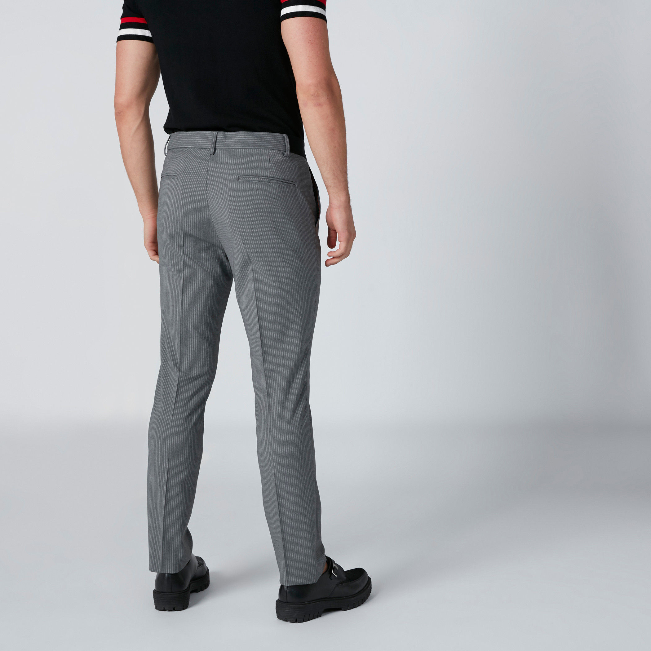 L'Homme Striped Trousers in Slim Fit with Pocket Detail-men-clothing-bottoms-trousersandchinos-trousers-image-2