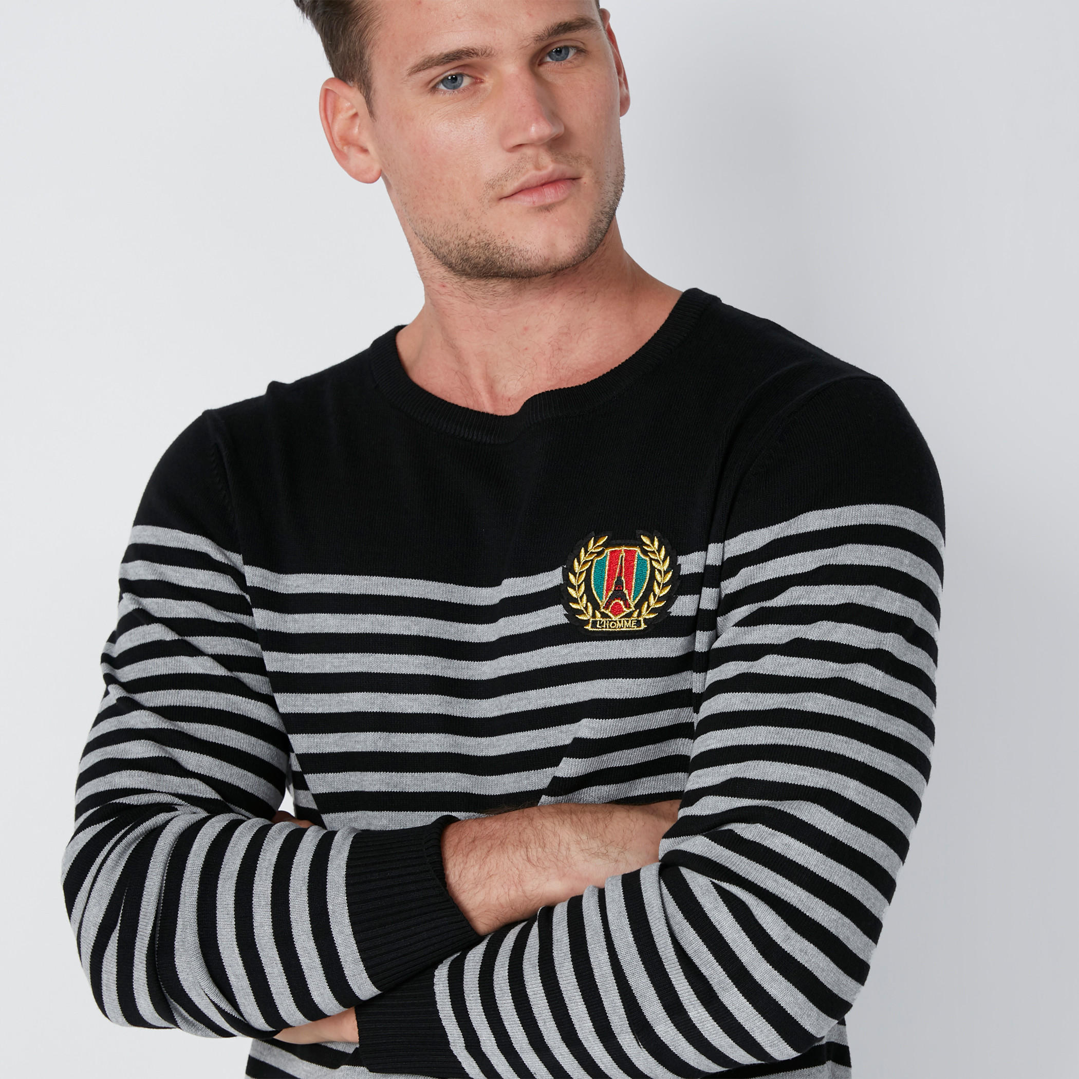 سويت شيرت مقلّم بأكمام طويلة من لوم-men-clothing-sweatersandpullovers-image-4