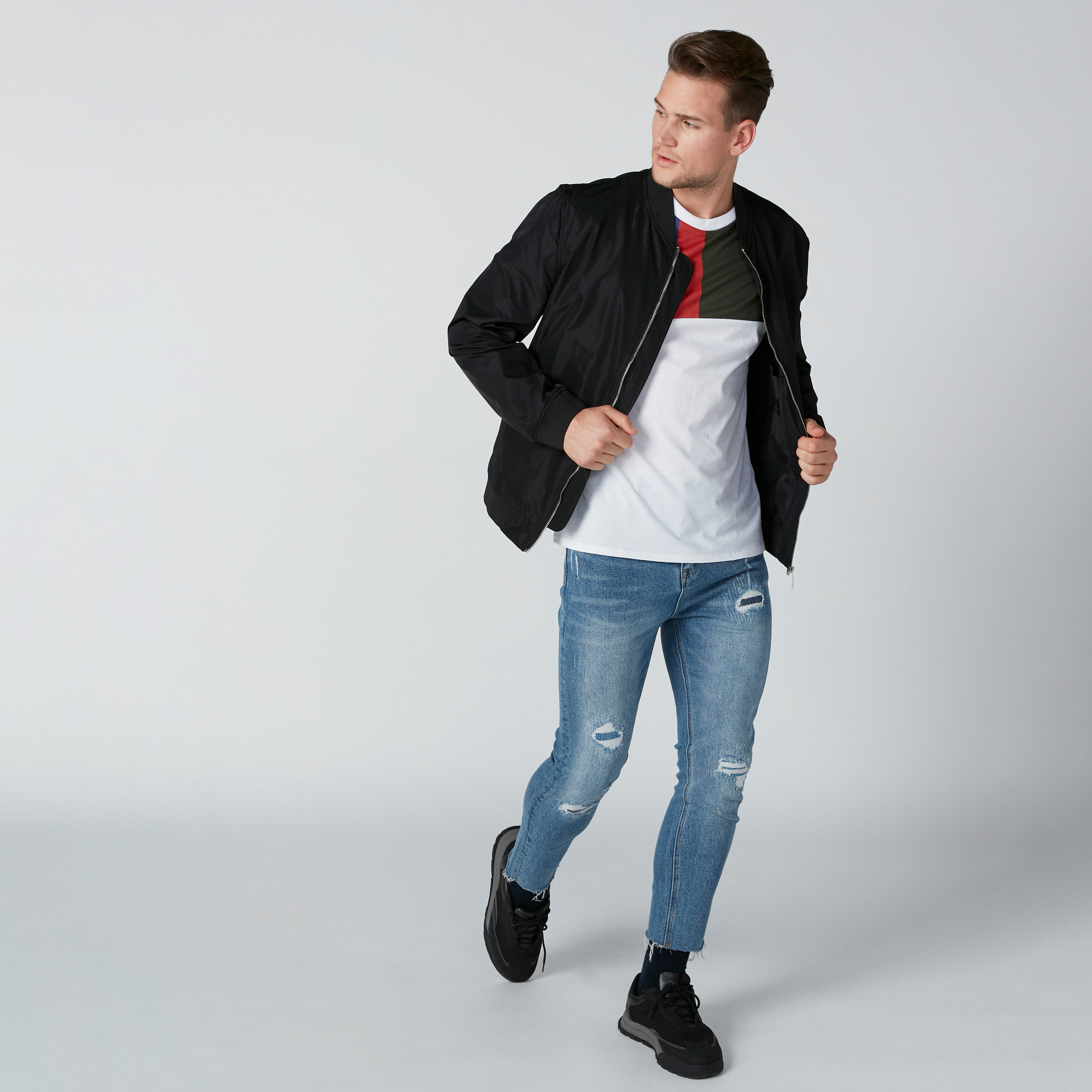 جاكيت بأكمام طويلة وجيوب وطبعات من لوم-men-clothing-jacketsandblazers-jackets-image-3