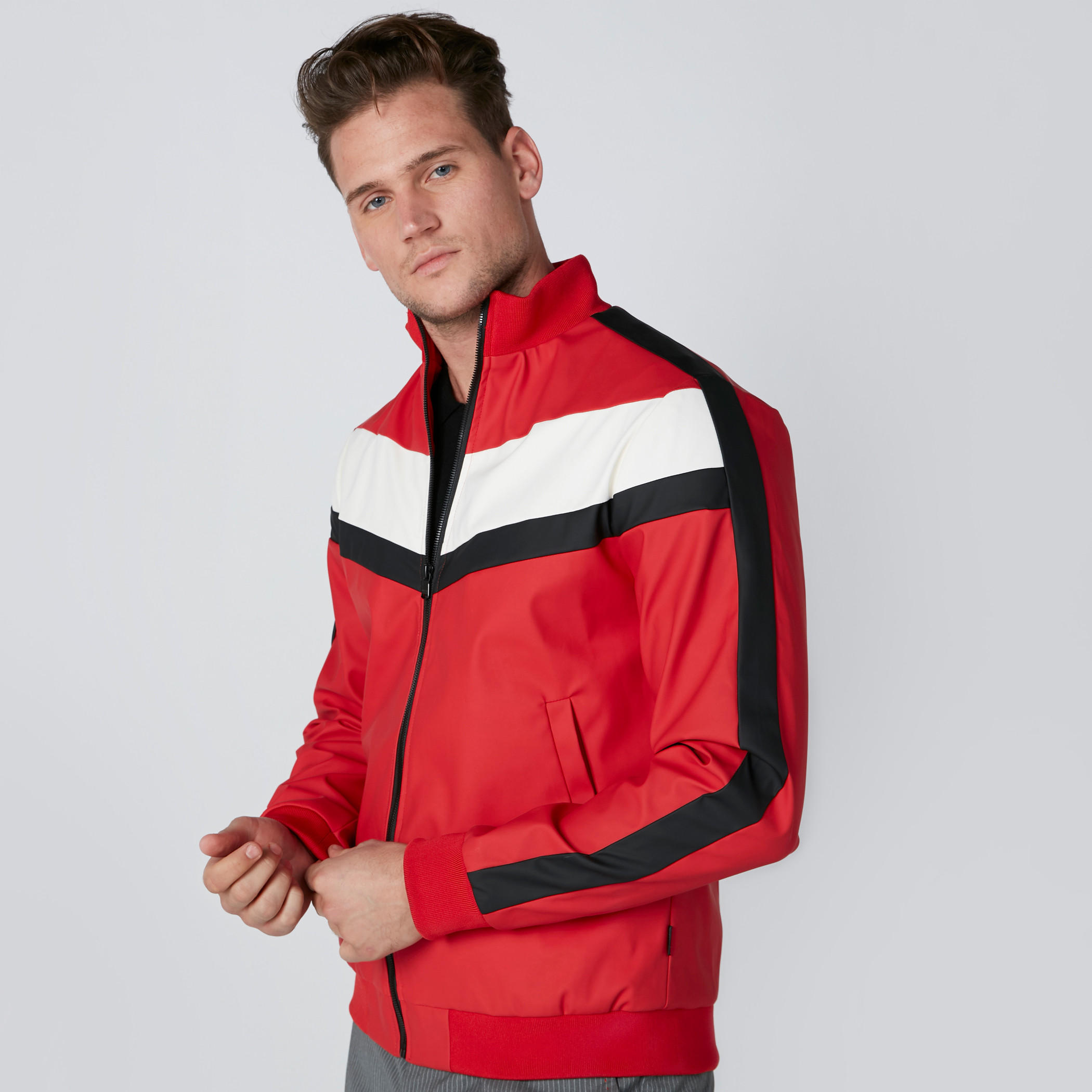 L'Homme Tape Detail Jacket with Long Sleeves and Zip Closure-men-clothing-jacketsandblazers-jackets-image-1