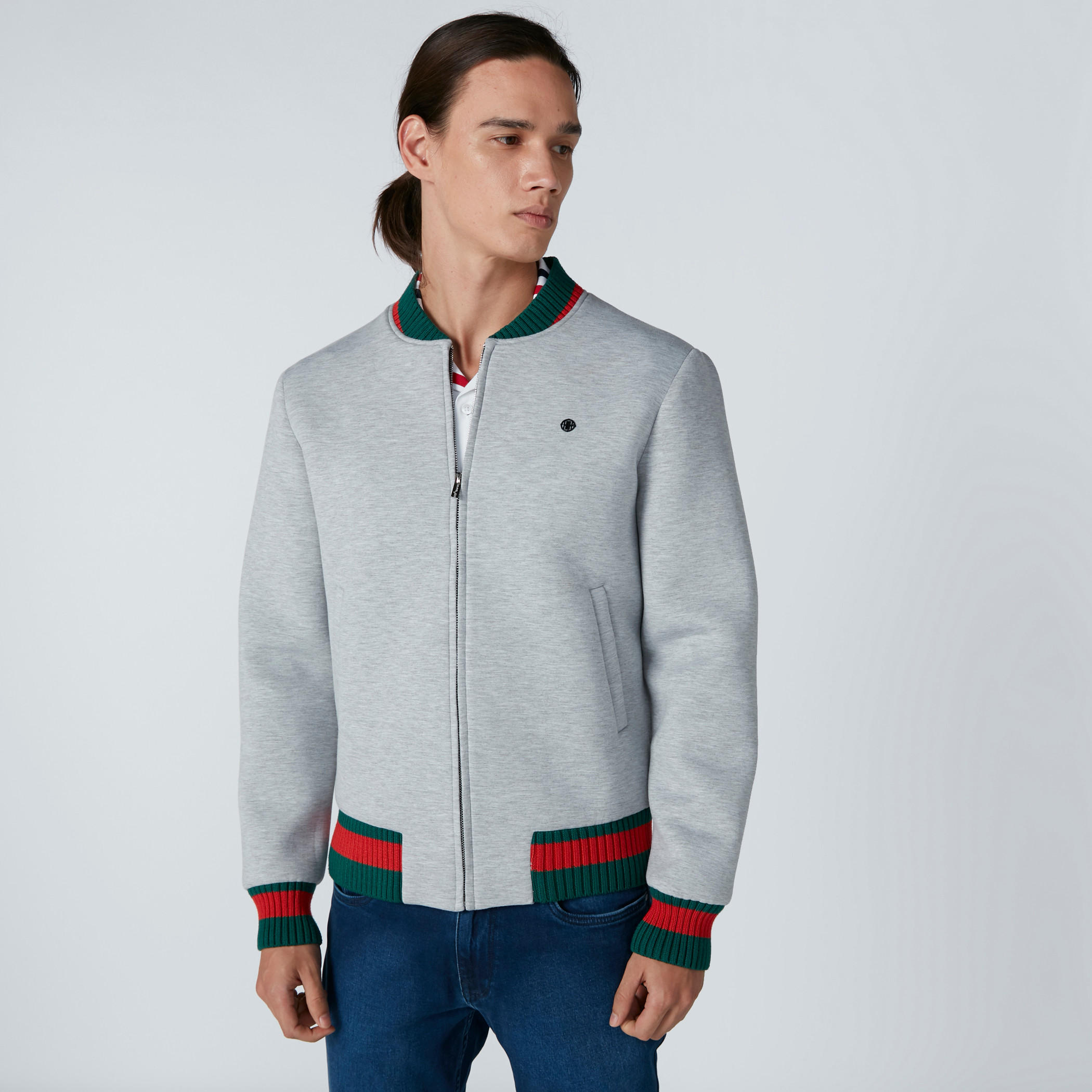 جاكيت بومبر مطرّز بسحّاب إغلاق من لوم-men-clothing-jacketsandblazers-jackets-image-1