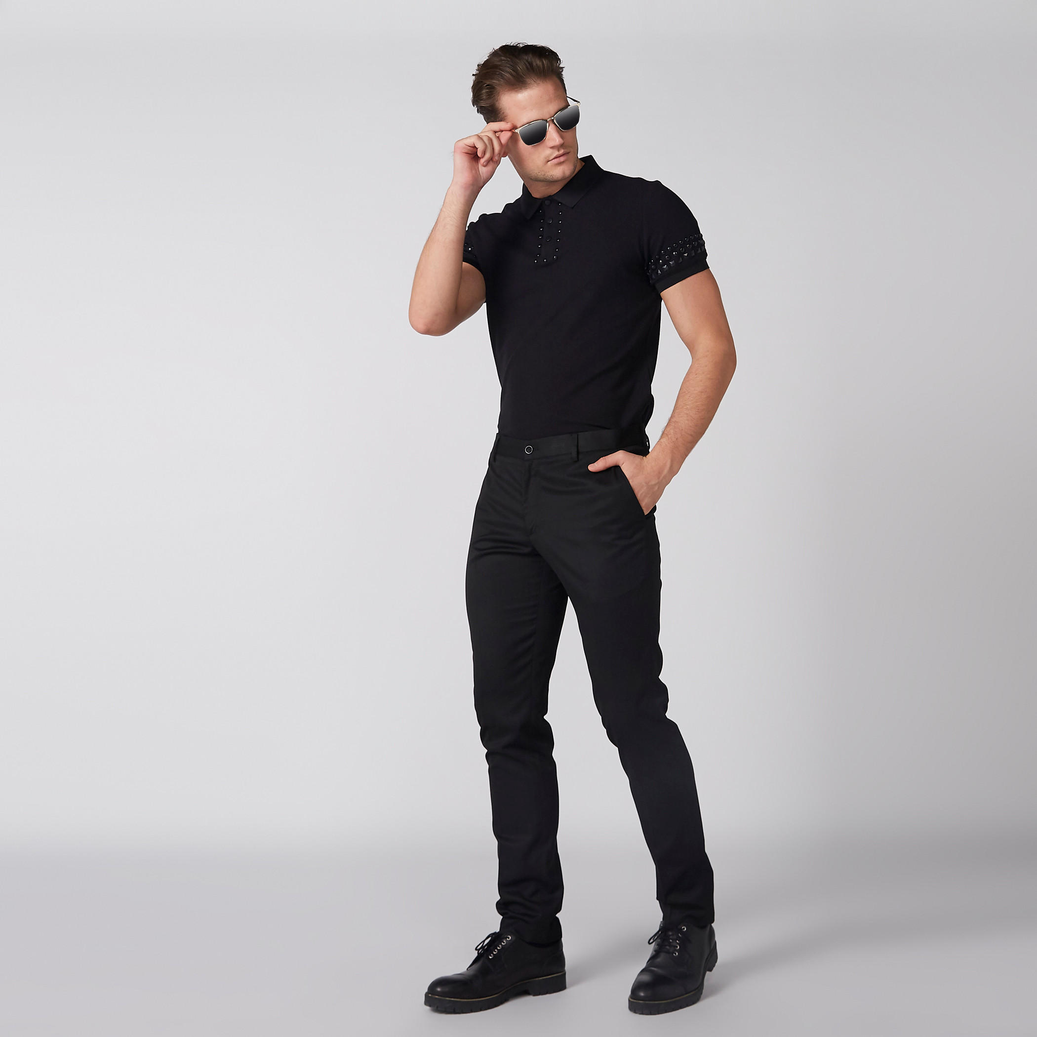 تيشيرت مزيّن بياقة بولو وأكمام قصيرة من لوم-men-clothing-tshirtsandpolos-polos-image-2