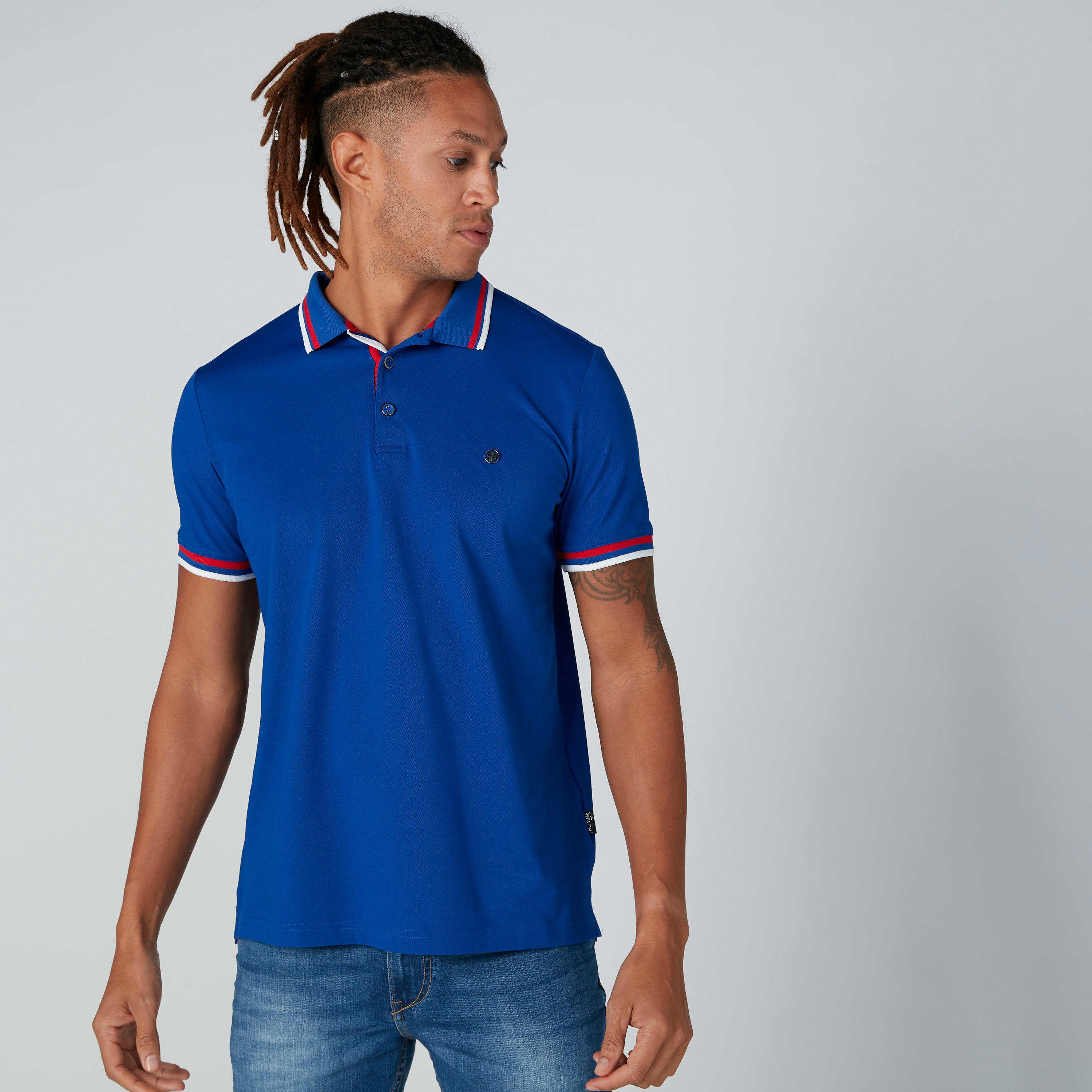 تيشيرت بياقة بولو وأكمام قصيرة من لوم-men-clothing-tshirtsandpolos-polos-image-2