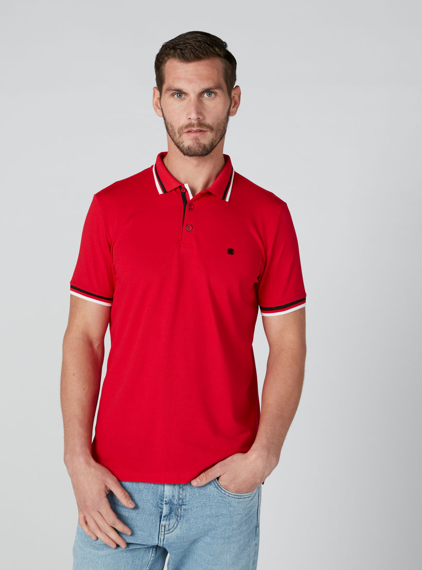 L'Homme Polo Neck T-Shirt with Short Sleeves-men-clothing-tshirtsandpolos-polos-image-1